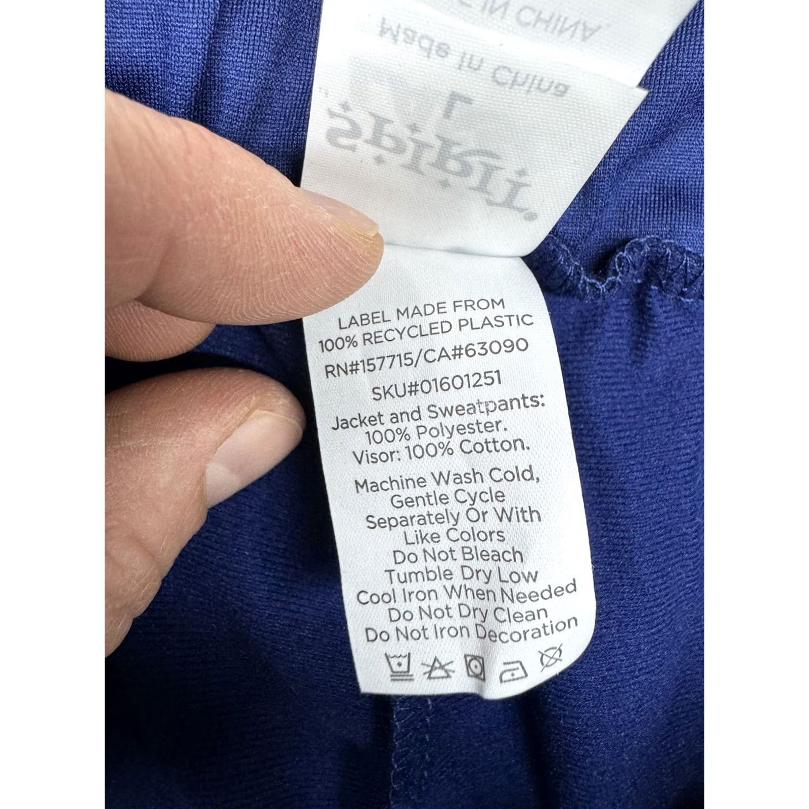ESPIRIT Ted Lasso AFC RICHMOND Men's L Blue Track Pants Zippered Bottom Spirit Costume Size US 33 - 3 Thumbnail