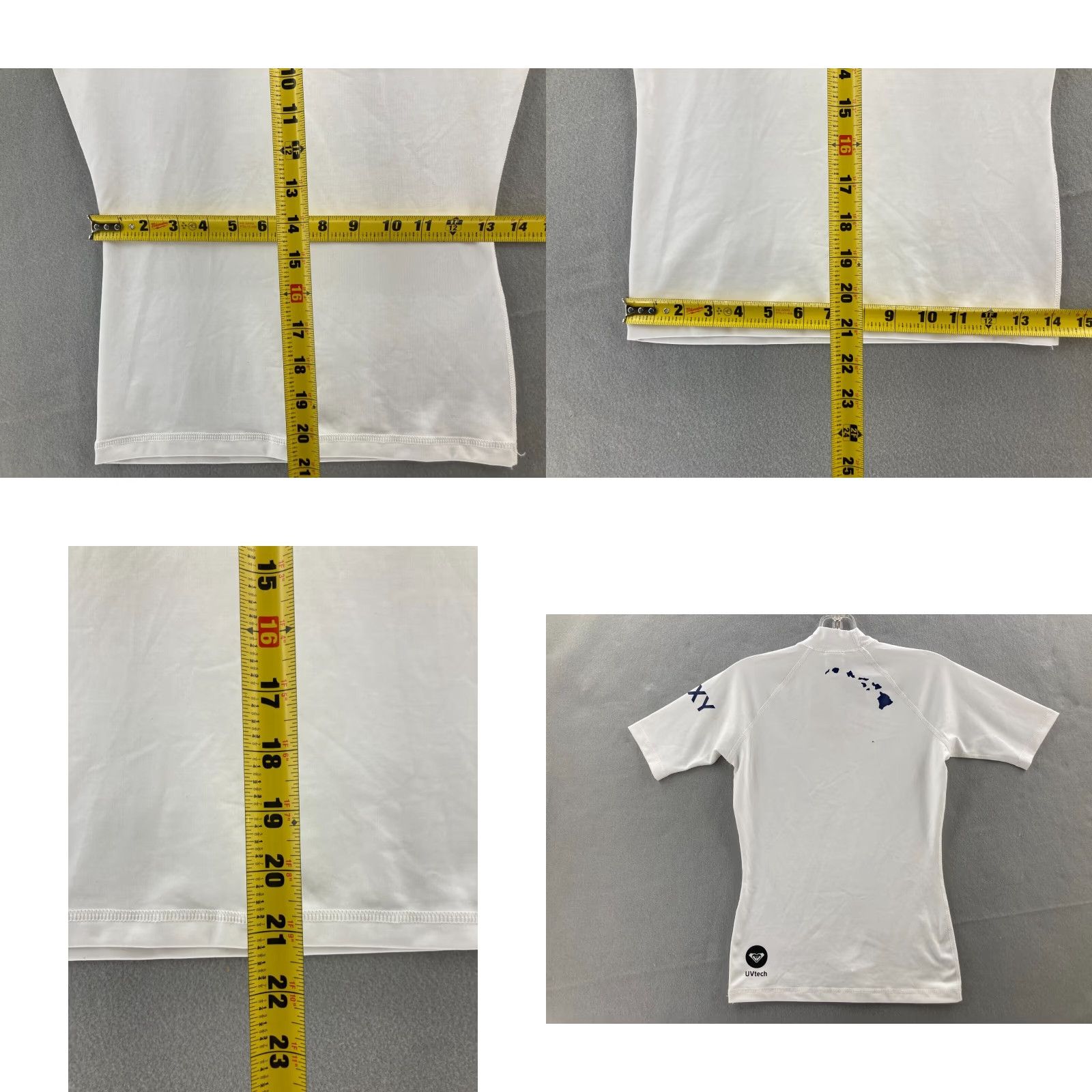 Vintage ROXY Compression Shirt Womens 6 White Size M / US 6-8 / IT 42-44 - 8 Thumbnail