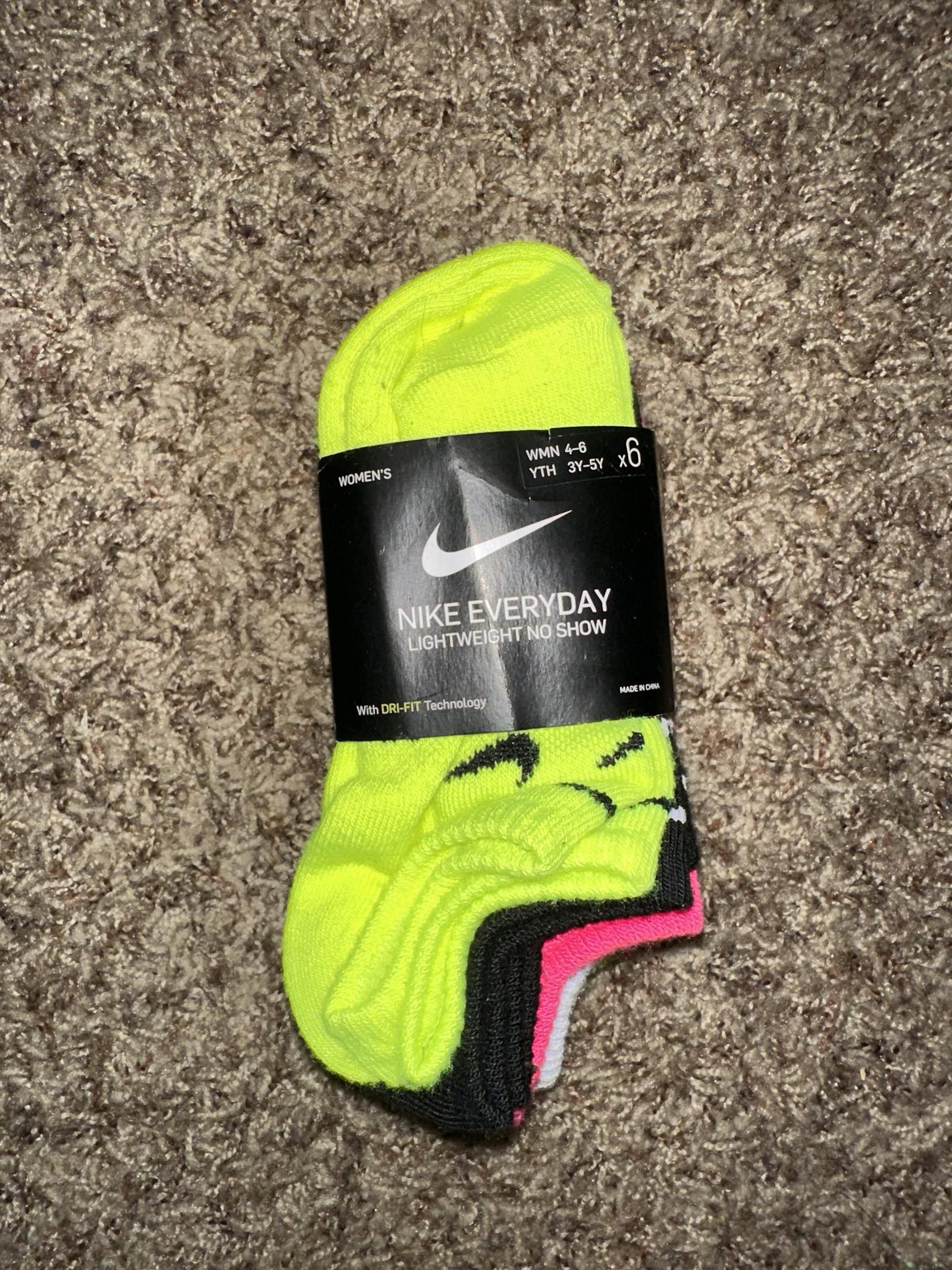 Nike Nike Everyday No Show Socks Multicolor 6 Pack Size ONE SIZE - 1 Thumbnail