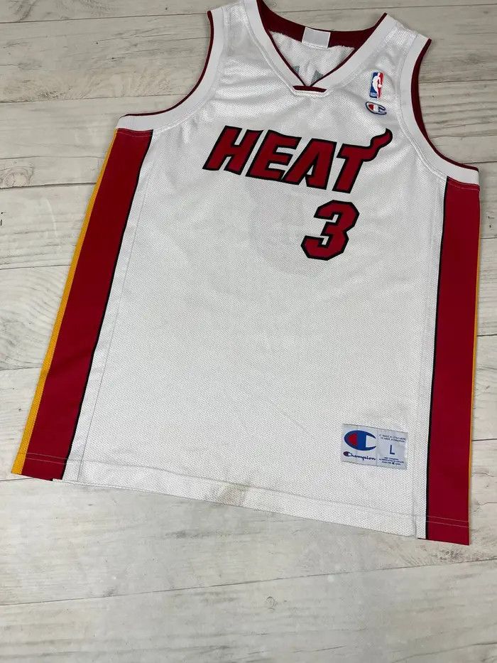 Champion Vintage Champion Miami Heat Wade #3 NBA Basketball Jersey Size US L / EU 52-54 / 3 - 4 Thumbnail