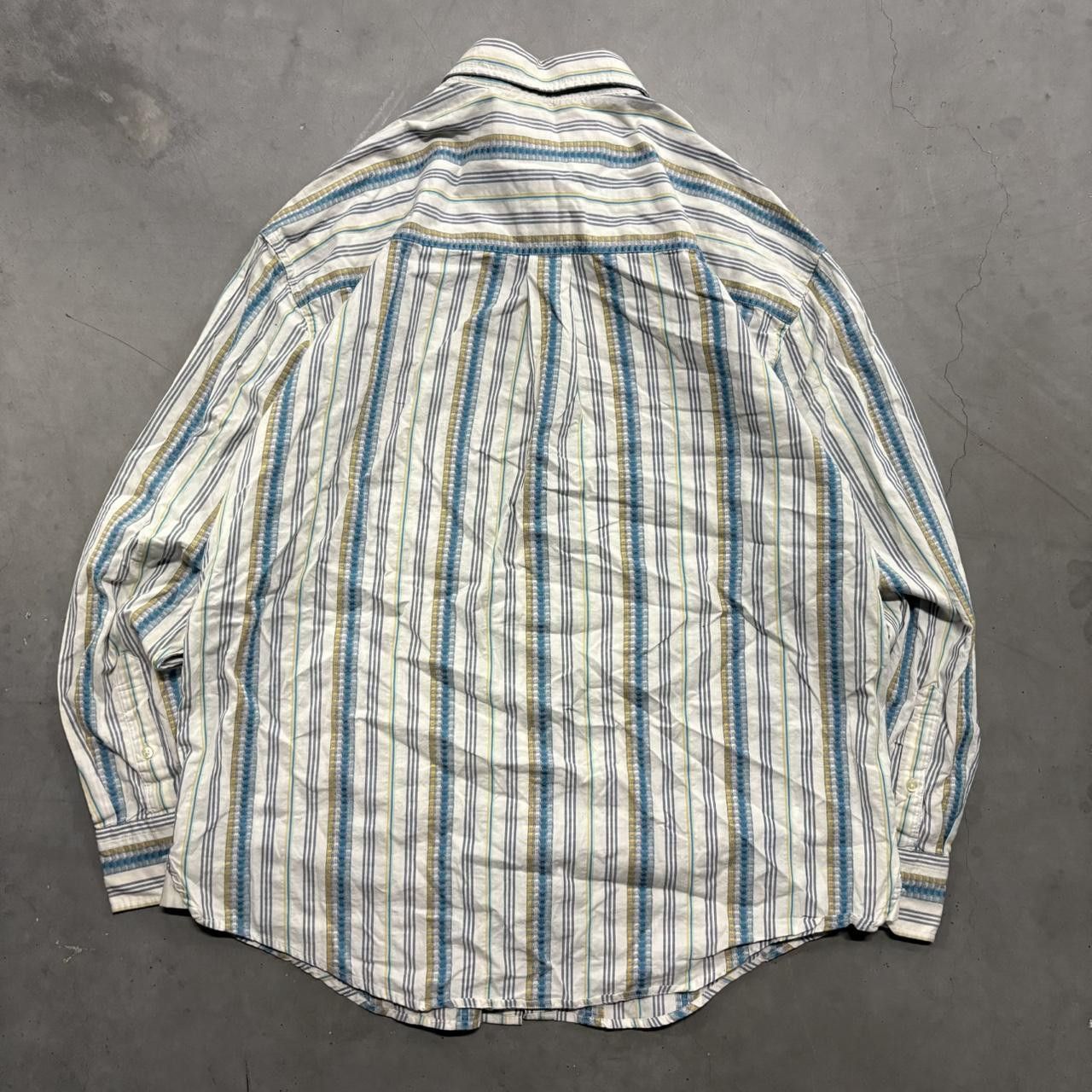 Enyce Crazy Vintage Y2K/2000s Enyce Striped Button Down Shirt! Size US XL / EU 56 / 4 - 2 Thumbnail