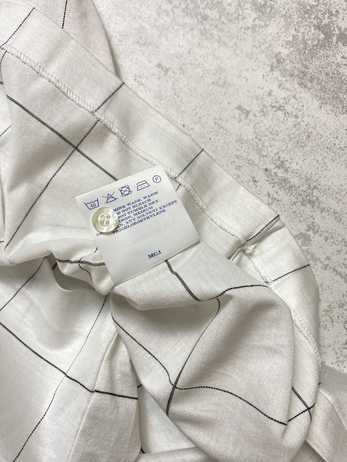 Burberry Burberry Golf Vintage White Grid Check Polo Shirt Cotton Size US S / EU 44-46 / 1 - 6 Thumbnail