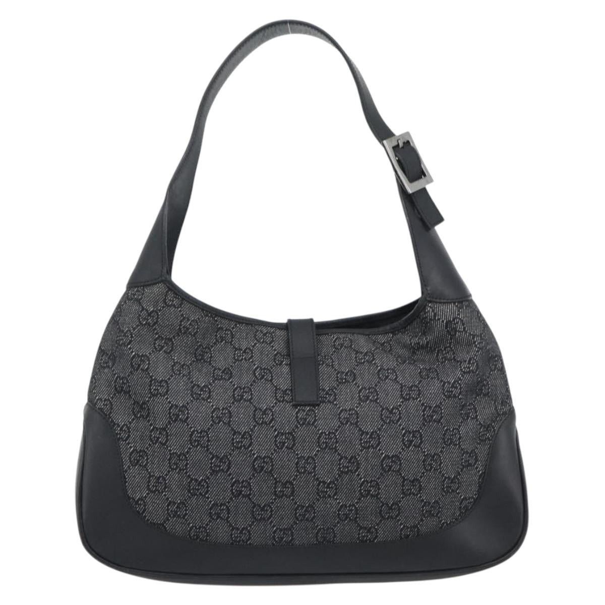 Gucci Gucci GG Canvas Jackie Shoulder Bag Black Size ONE SIZE - 3 Thumbnail