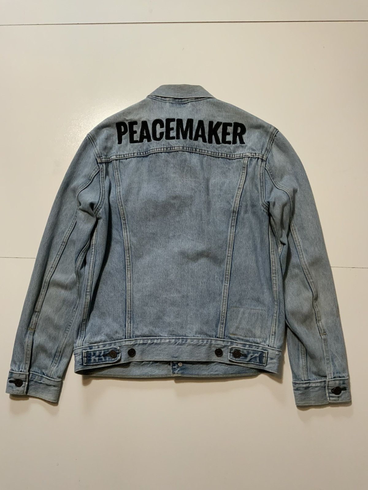 Levi's Levis Peacemaker Embroidered Denim Jean Trucker Jacket Size US M / EU 48-50 / 2 - 1 Thumbnail