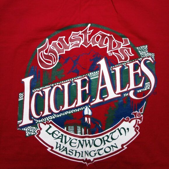 Vintage Vintage Gustav's Icicle Ales Leavenworth Washington T-Shirt Size US XL / EU 56 / 4 - 1 Thumbnail