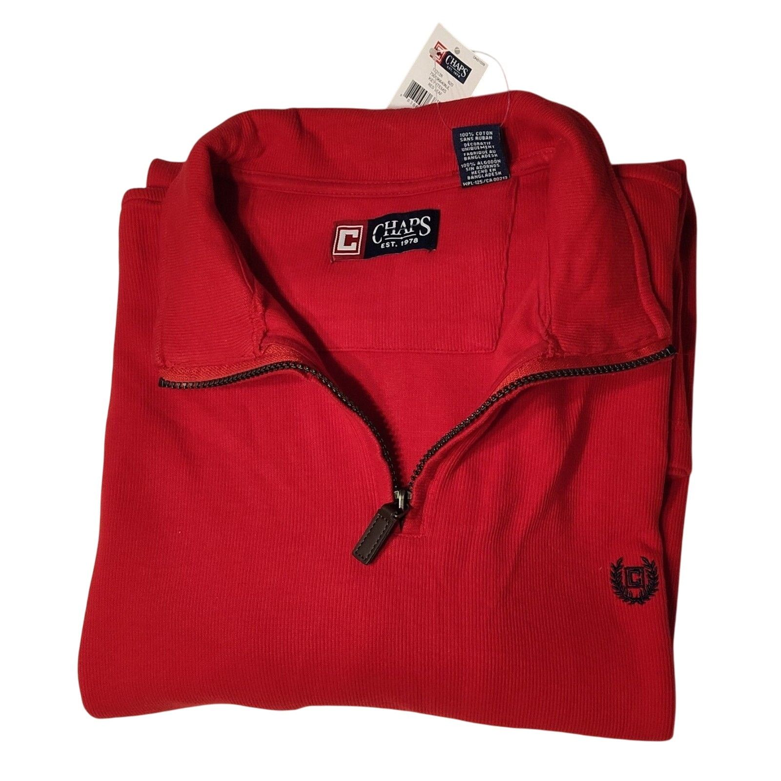 Chaps Chaps Pullover Polo Shirt Red 1/4 Zip Mens XL Sweater Size US XL / EU 56 / 4 - 2 Thumbnail