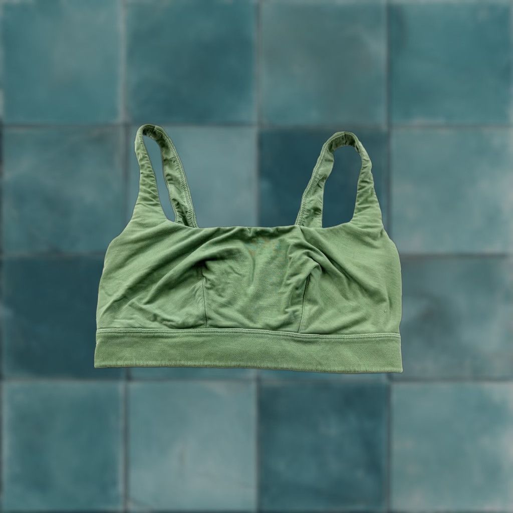 Vintage Parade Bralette Women’s 1 Green Sports Bra Soft Size ONE SIZE - 1 Thumbnail