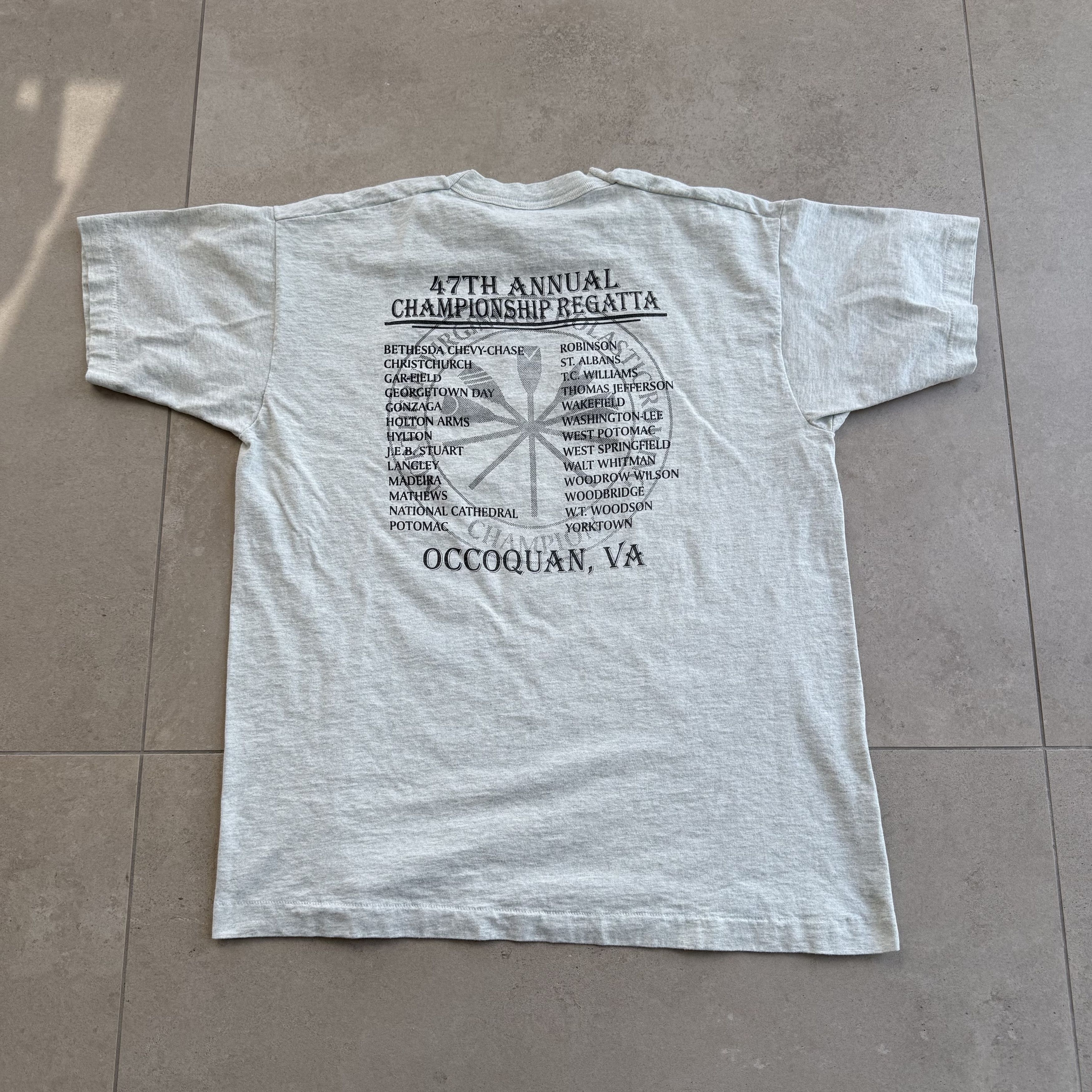 Fruit Of The Loom Vintage 1996 Occoquan Virgina Regatta T Shirt Size US XL / EU 56 / 4 - 3 Thumbnail