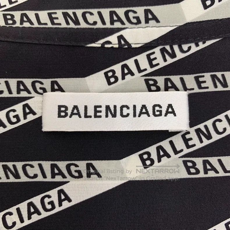 Balenciaga Balenciaga size 34 Black Logo Letter Bullet Screen Print M Size S / US 4 / IT 40 - 5 Thumbnail