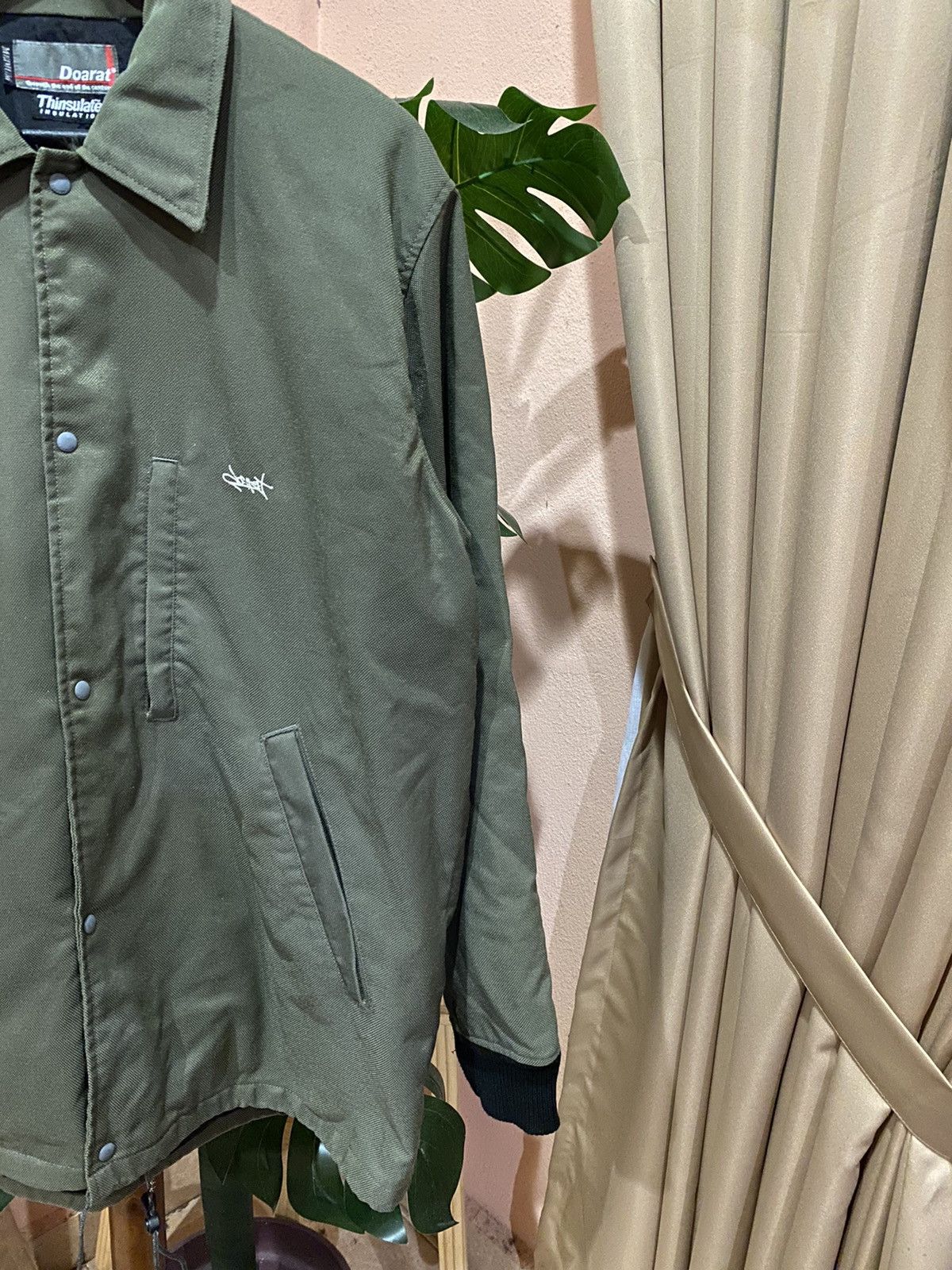 Japanese Brand Doarat Insulated Jacket Thinsulate Olive Green Snap-Up Coat Size US M / EU 48-50 / 2 - 5 Thumbnail
