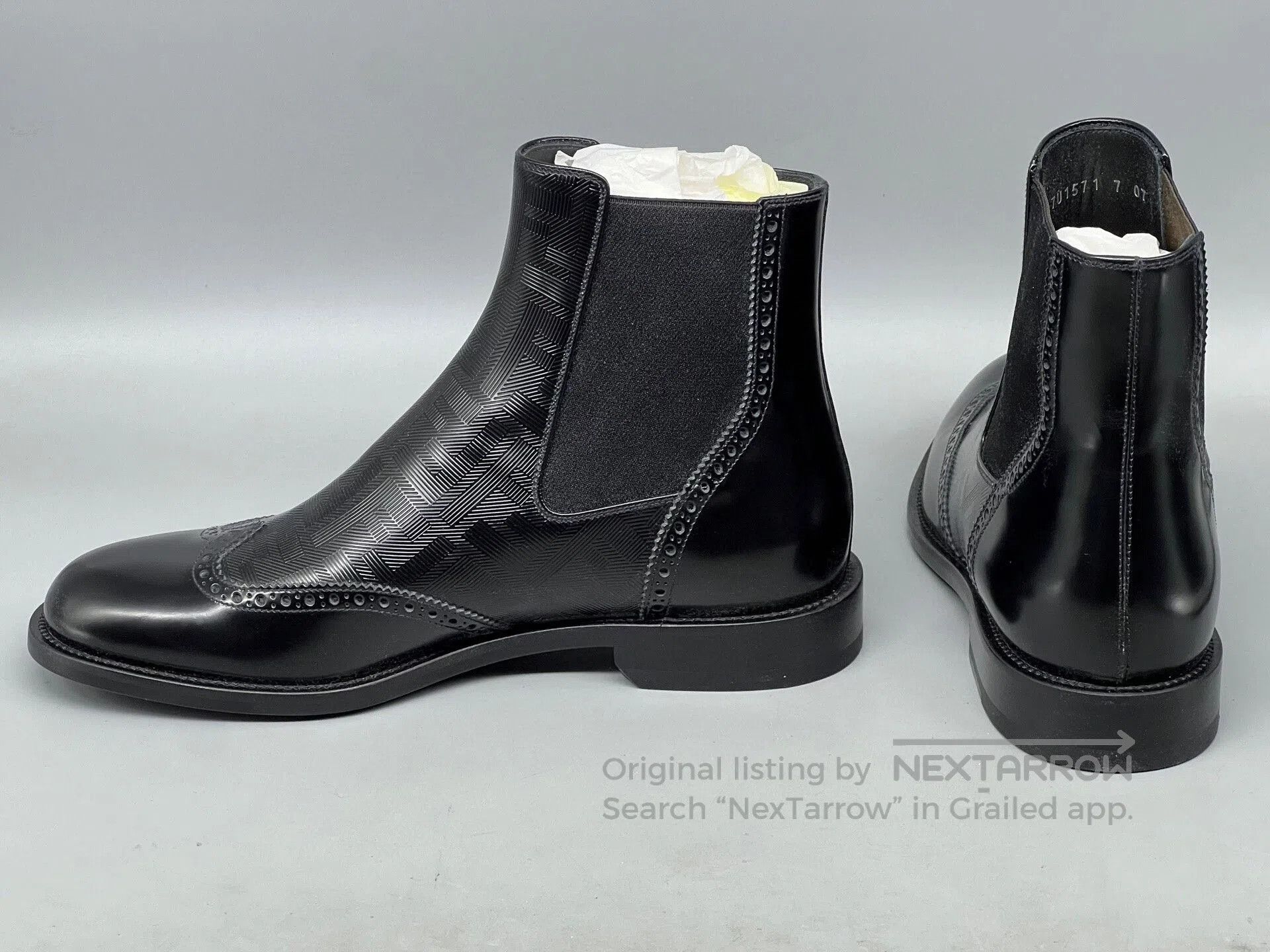 Fendi fendi black leather chelsea boots for men. Size US 7 / EU 40 - 3 Thumbnail