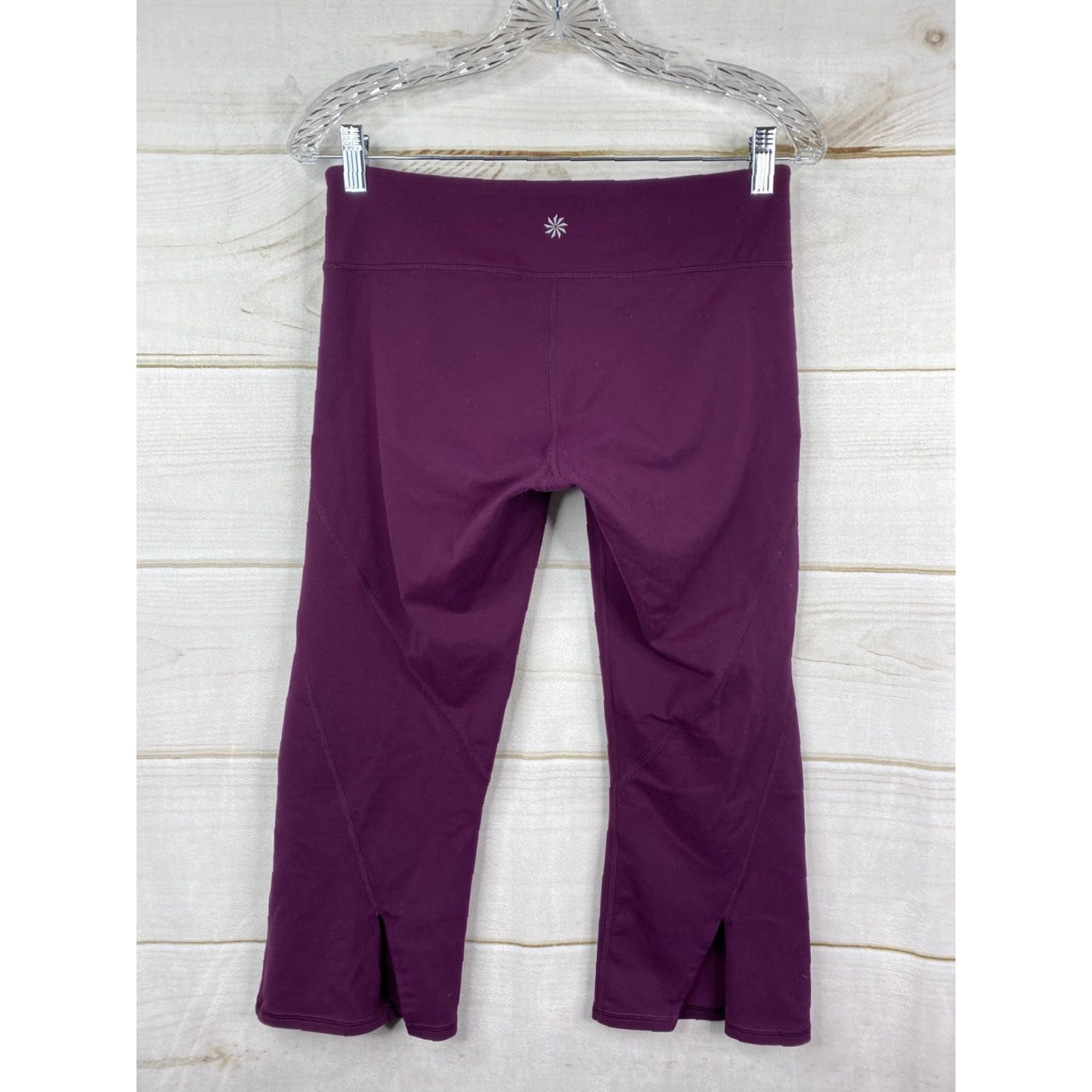 Athleta Athleta Leggings Womens S Purple Straight Leg Cropped Hidden Pocket Running Gym Size 28" / US 6 / IT 42 - 2 Thumbnail