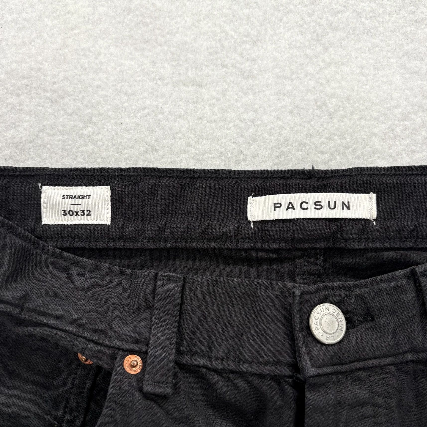 Pacsun PacSun Jeans Mens 30x32 Black Straight Fit Denim Button Fly Casual Pants Grunge Size US 30 / EU 46 - 5 Thumbnail