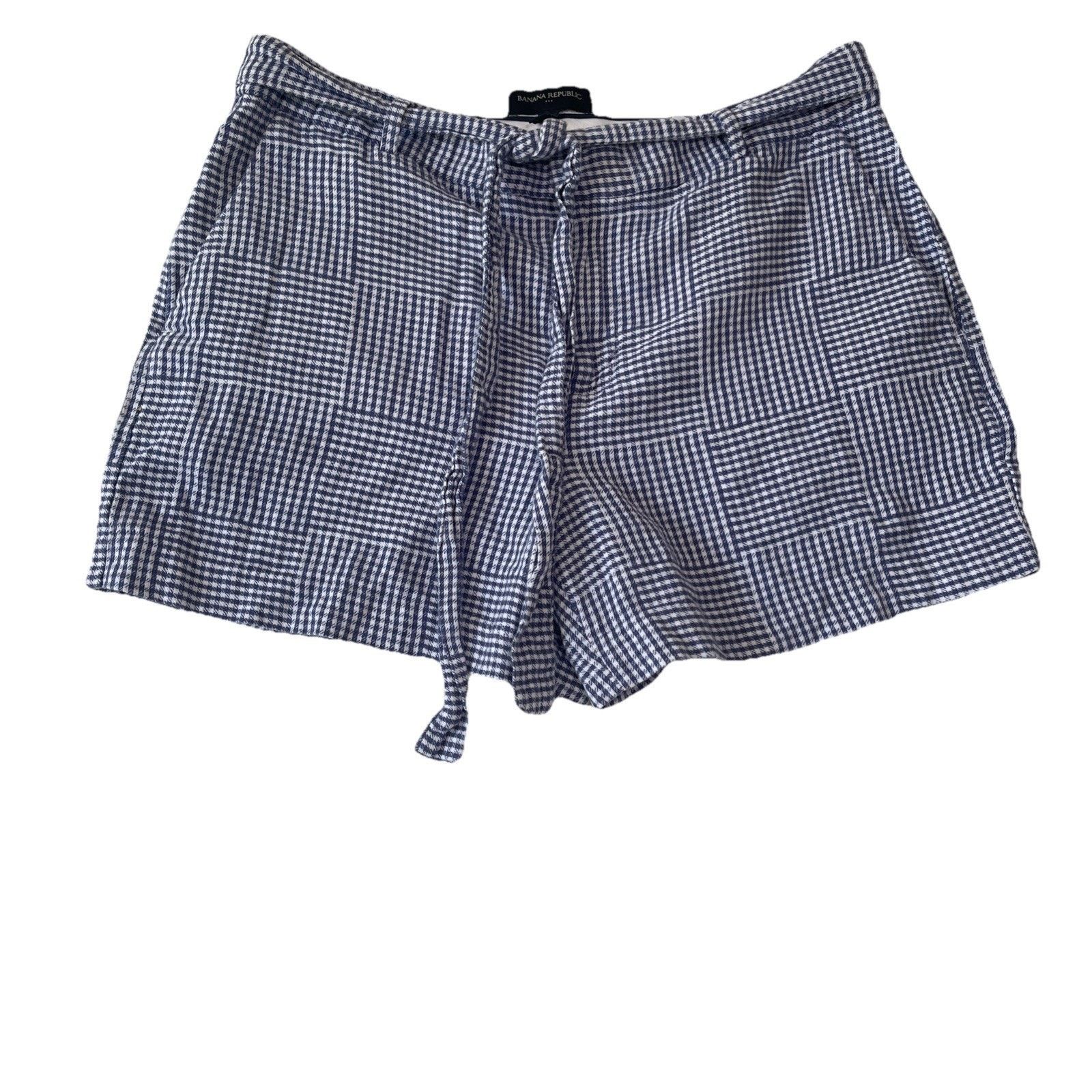 Banana Republic Banana Republic Belted Blue & White Gingham Shirts Size 10 Size 32" / US 10 / IT 46 - 1 Thumbnail