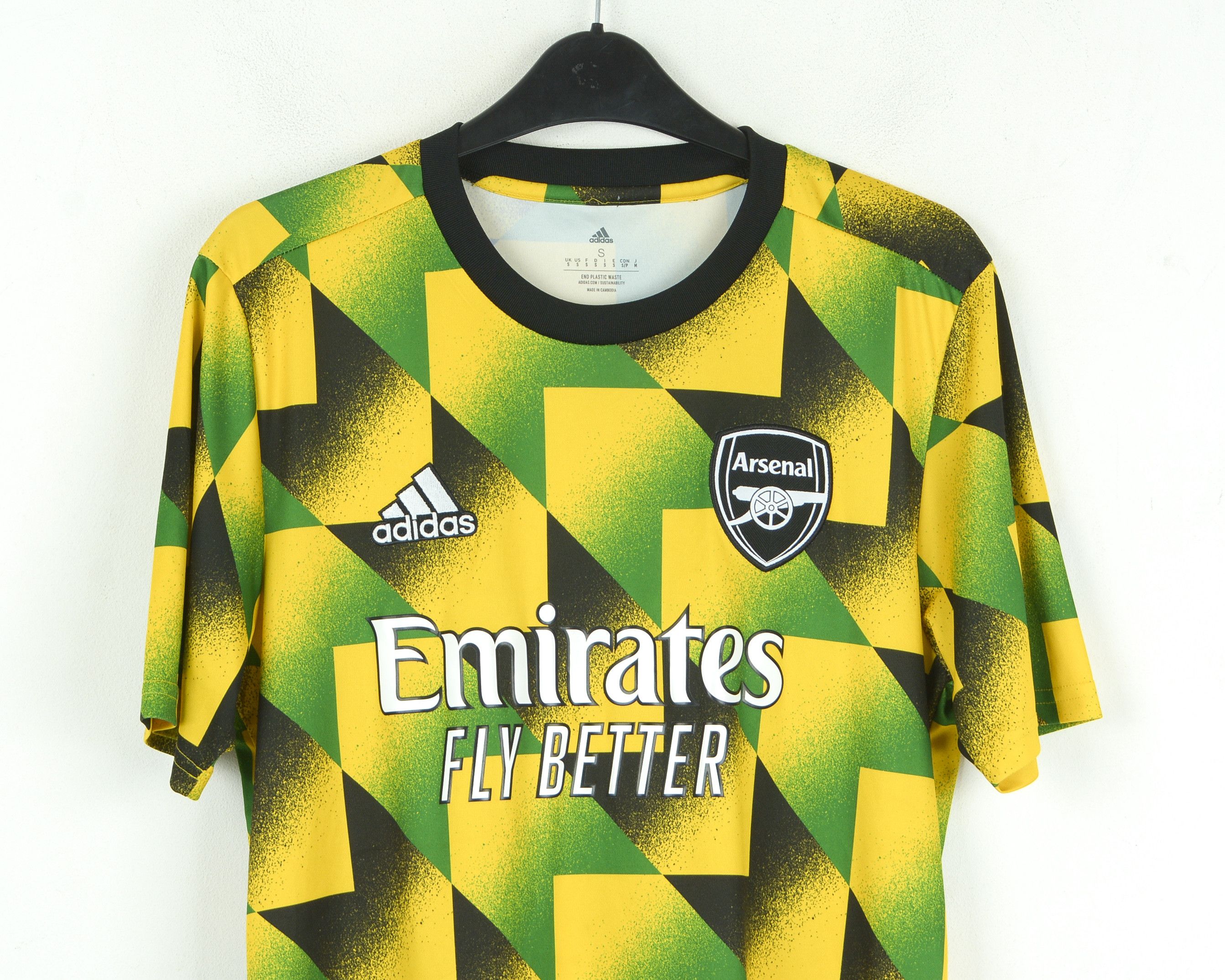 Adidas London Arsenal Jamaica S Football Pre-Match Jersey 2022 2023 Size US S / EU 44-46 / 1 - 2 Thumbnail