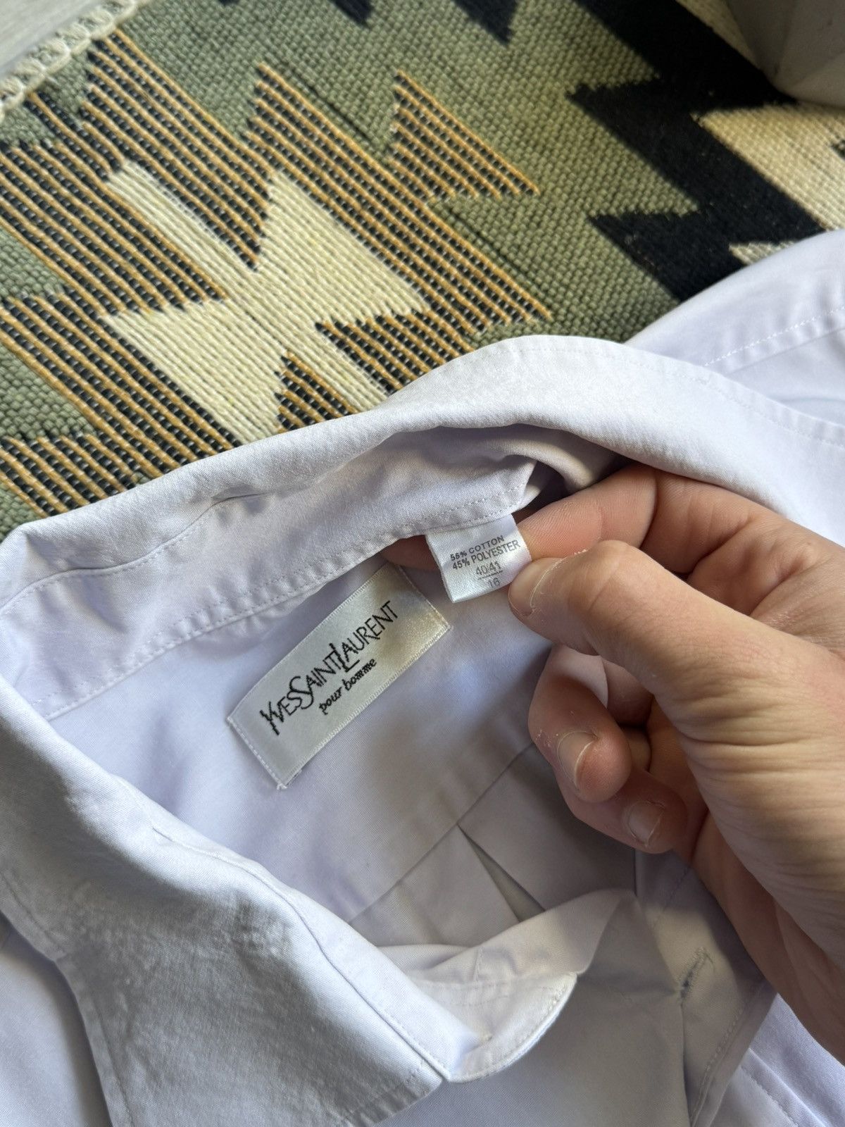 Yves Saint Laurent Vintage YSL Yves Saint Laurent Button Up Shirt Size US XL / EU 56 / 4 - 10 Thumbnail