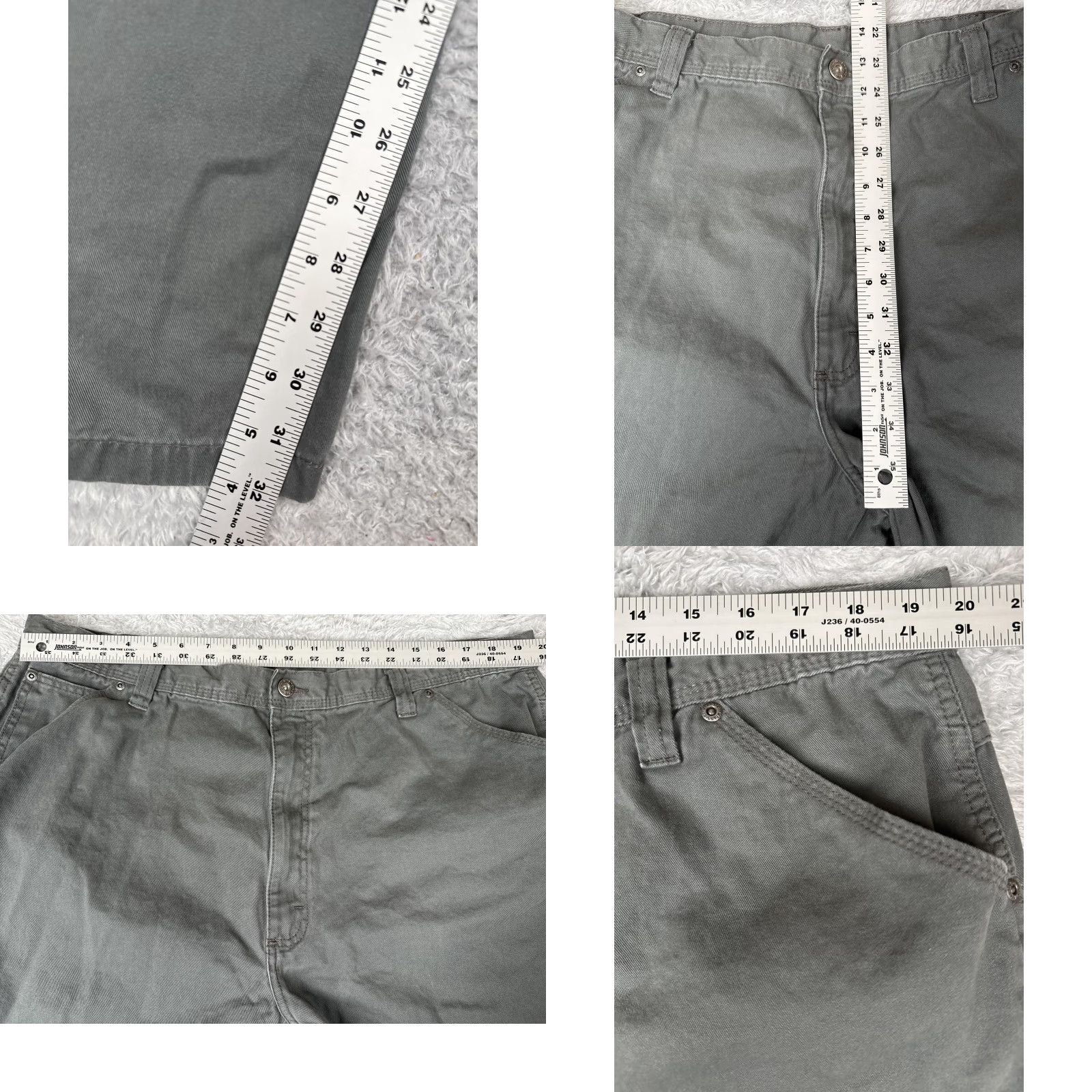Wrangler Wrangler Workwear Pants Mens 44x32 Gray Carpenter Utility Cargo Cotton Twill Size US 44 / EU 60 - 8 Thumbnail