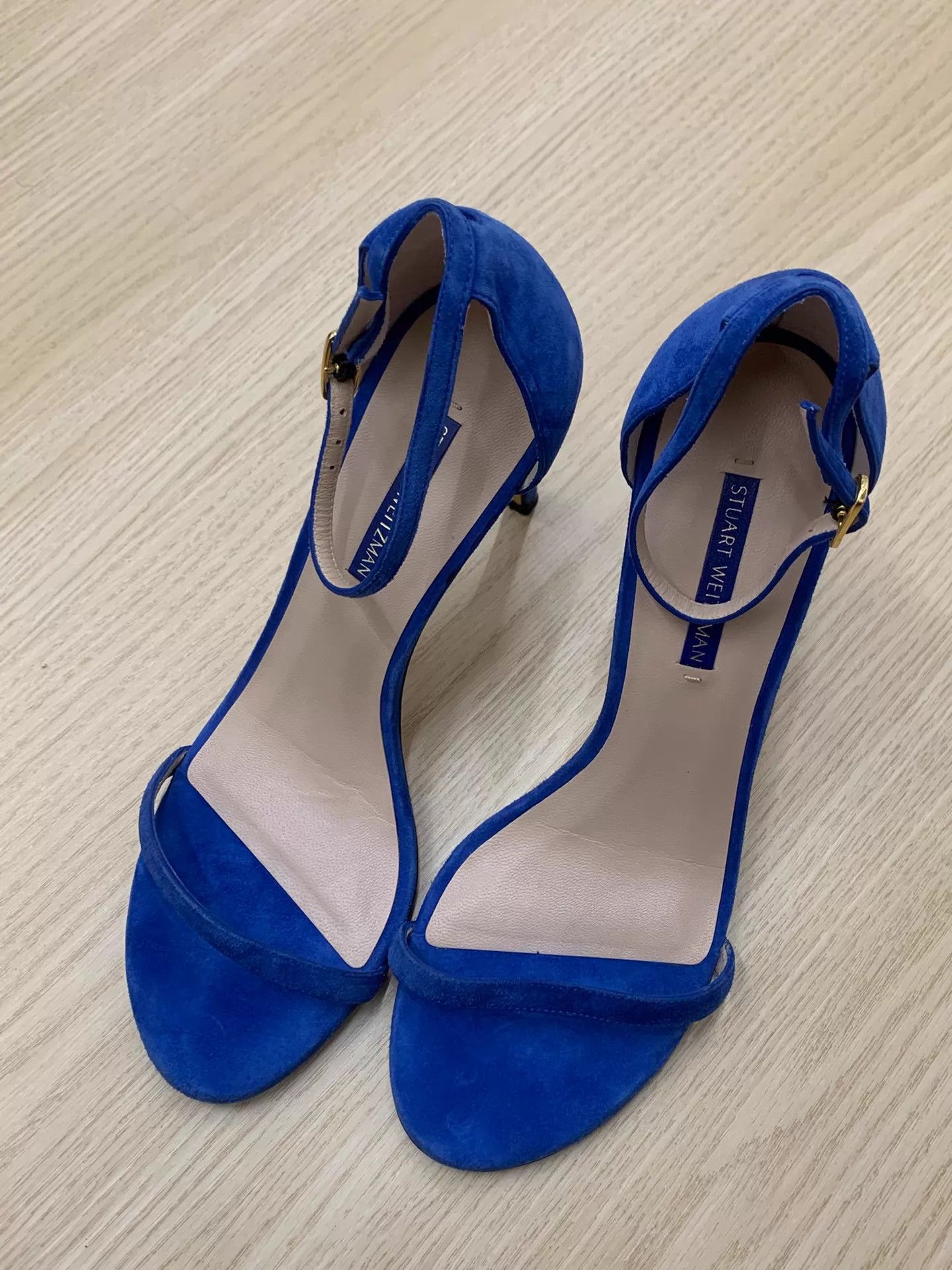 Stuart Weitzman SW Blue One-Strap High Heels 39 New Size US 8.5 / IT 38.5 - 1 Thumbnail