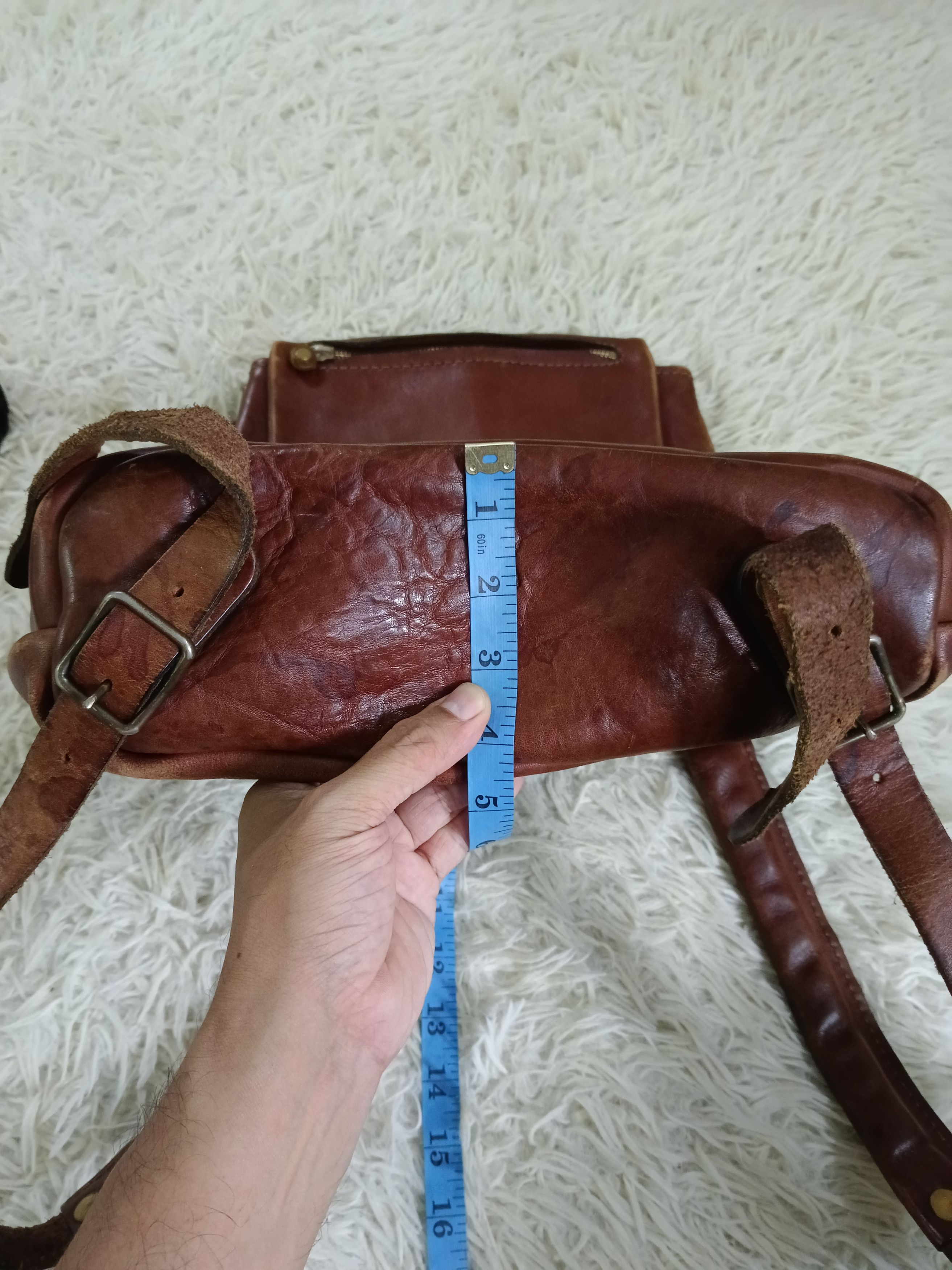 Leather HERZ PATINS LEATHER R-135 Star Backpack" dalam tajuk. Size ONE SIZE - 9 Thumbnail