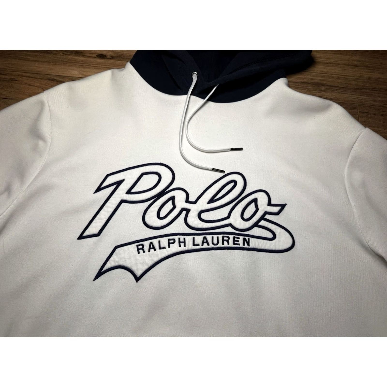 Ralph Lauren Polo Ralph Lauren Hoodie White Navy Double-Knit Jacquard Hoodies Mens Large Size US L / EU 52-54 / 3 - 2 Thumbnail