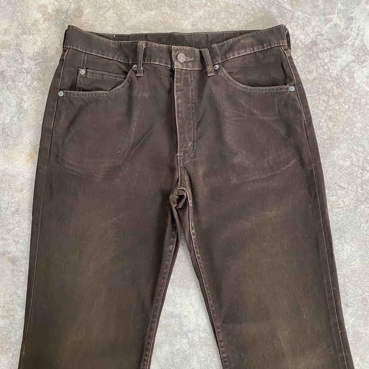 Levi's Size 33x30 Vintage Levis 517 Brown Bootcut Flared Jeans Size US 33 - 3 Thumbnail