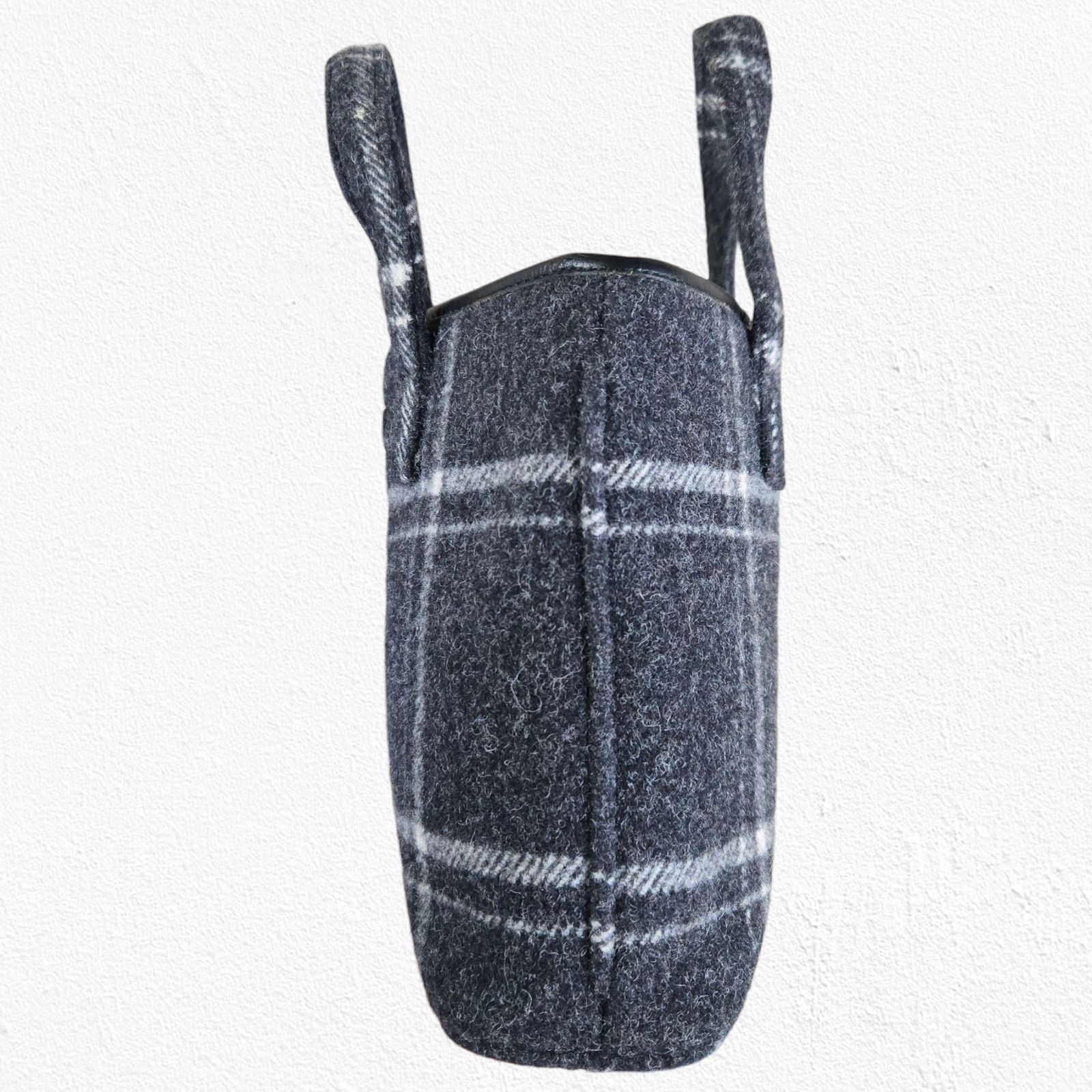 Pendleton Pendleton Black Wool Plaid Mini Tote Structured Handbag Size ONE SIZE - 5 Thumbnail
