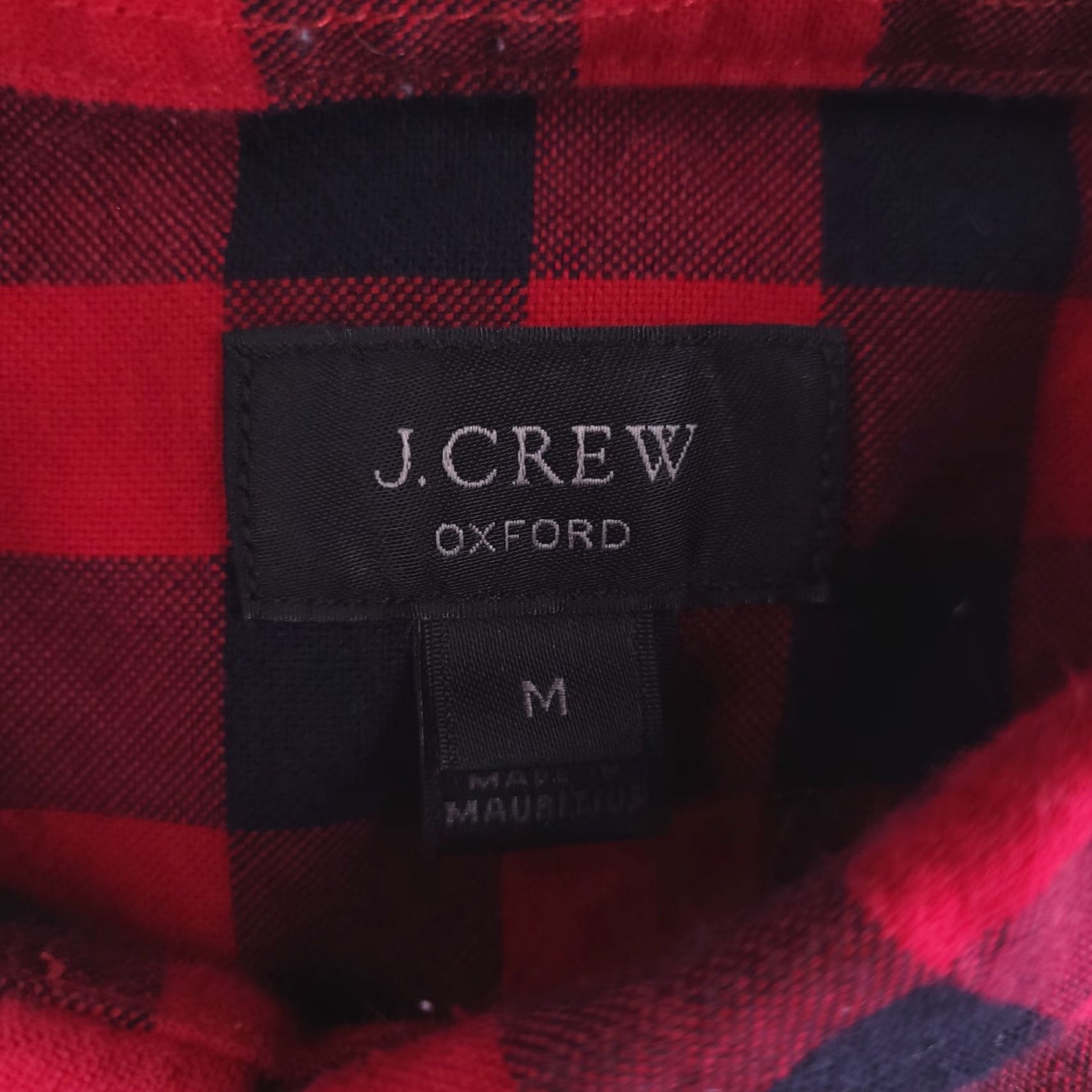 J.Crew J.CREW Shirt Mens Medium Red Check Oxford Flannel Long Sleeve Button-Up Size US M / EU 48-50 / 2 - 3 Thumbnail
