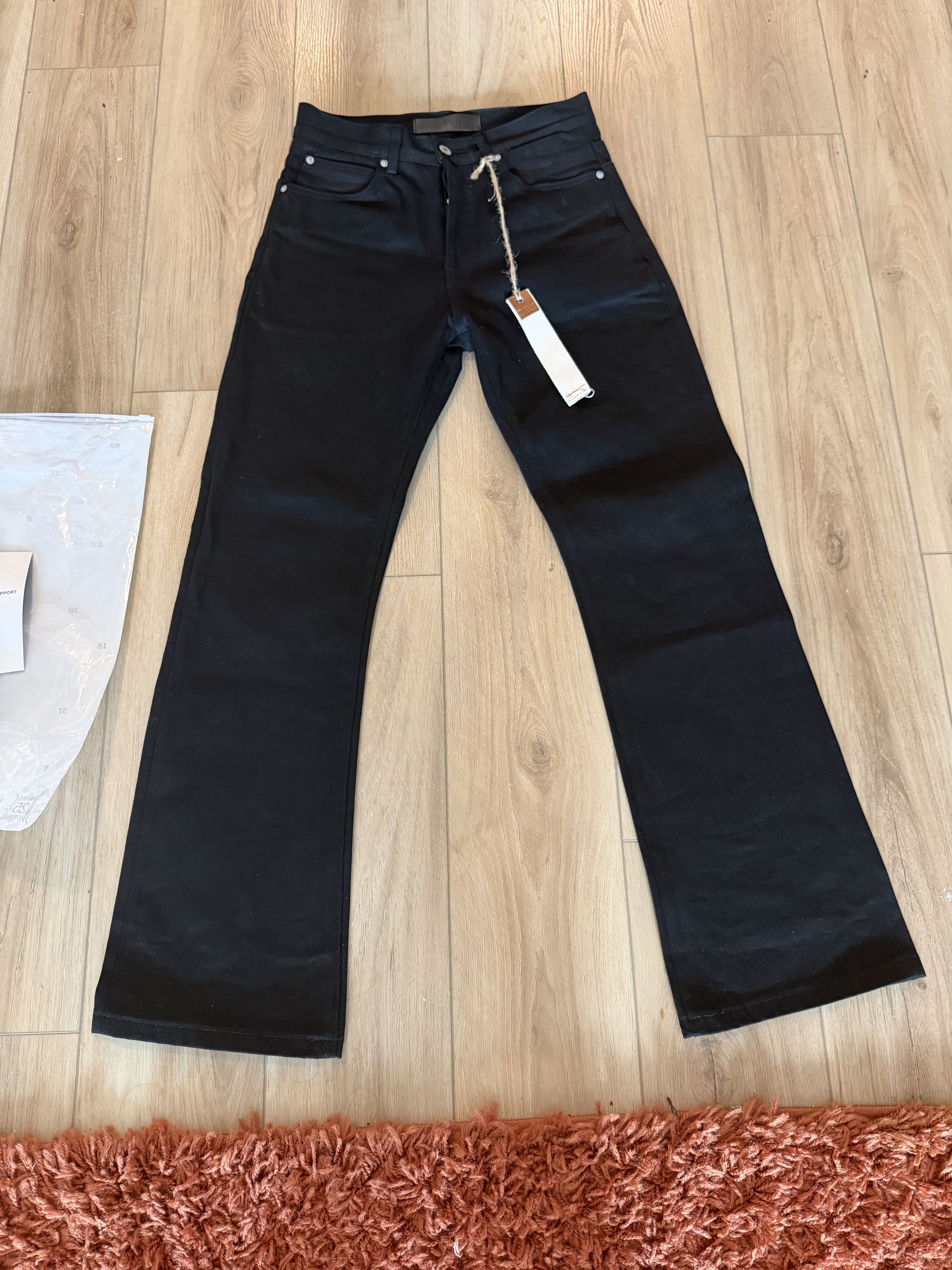 No Faith Studios JAPANESE SELVEDGE BOOTCUT DENIM BLACK | Grailed