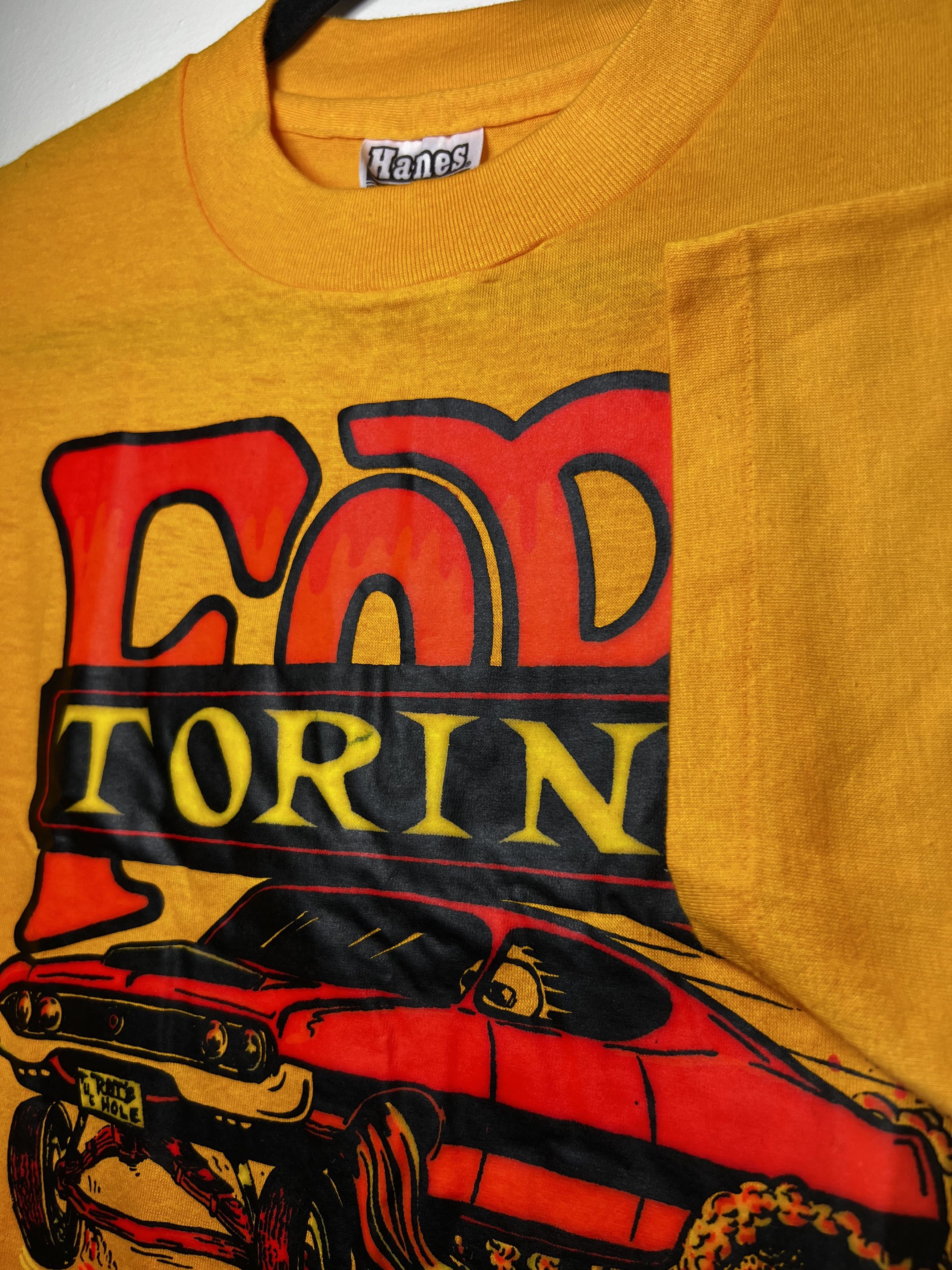 Ford × Hanes × Vintage RARE Vintage 70's-80's Ford Torino "The Rat's Hole" T-Shirt Size US L / EU 52-54 / 3 - 4 Thumbnail