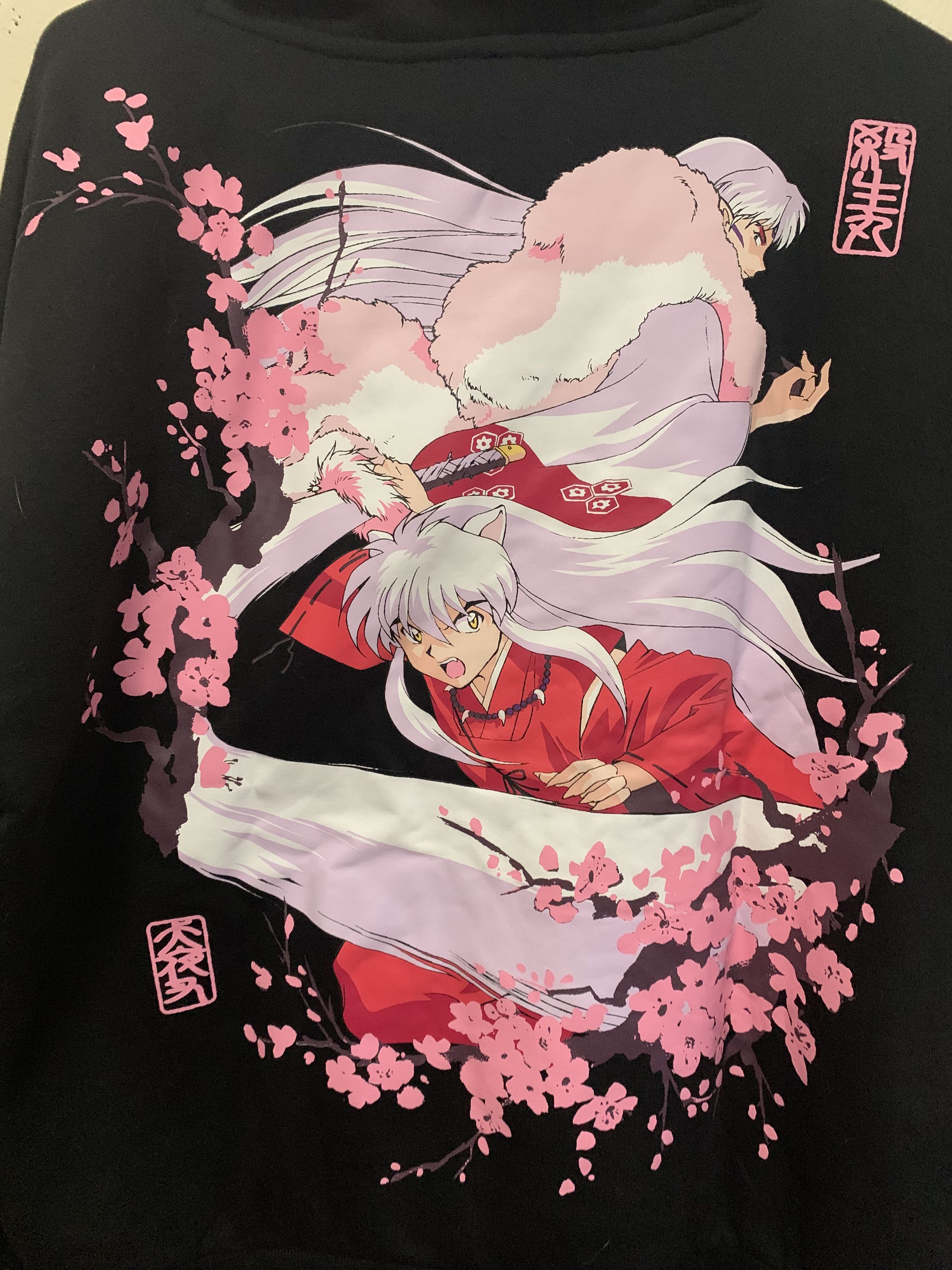 Anime INUYASHA Graphic Print Hoodie ⊛ BLACK/PINK ⊛ Brand New Size US M / EU 48-50 / 2 - 1 Thumbnail