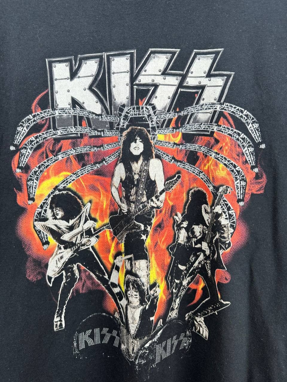 KISS KISS Band Tee Black Port & Company Cotton Rock Tour T-Shirt Size US L / EU 52-54 / 3 - 6 Thumbnail
