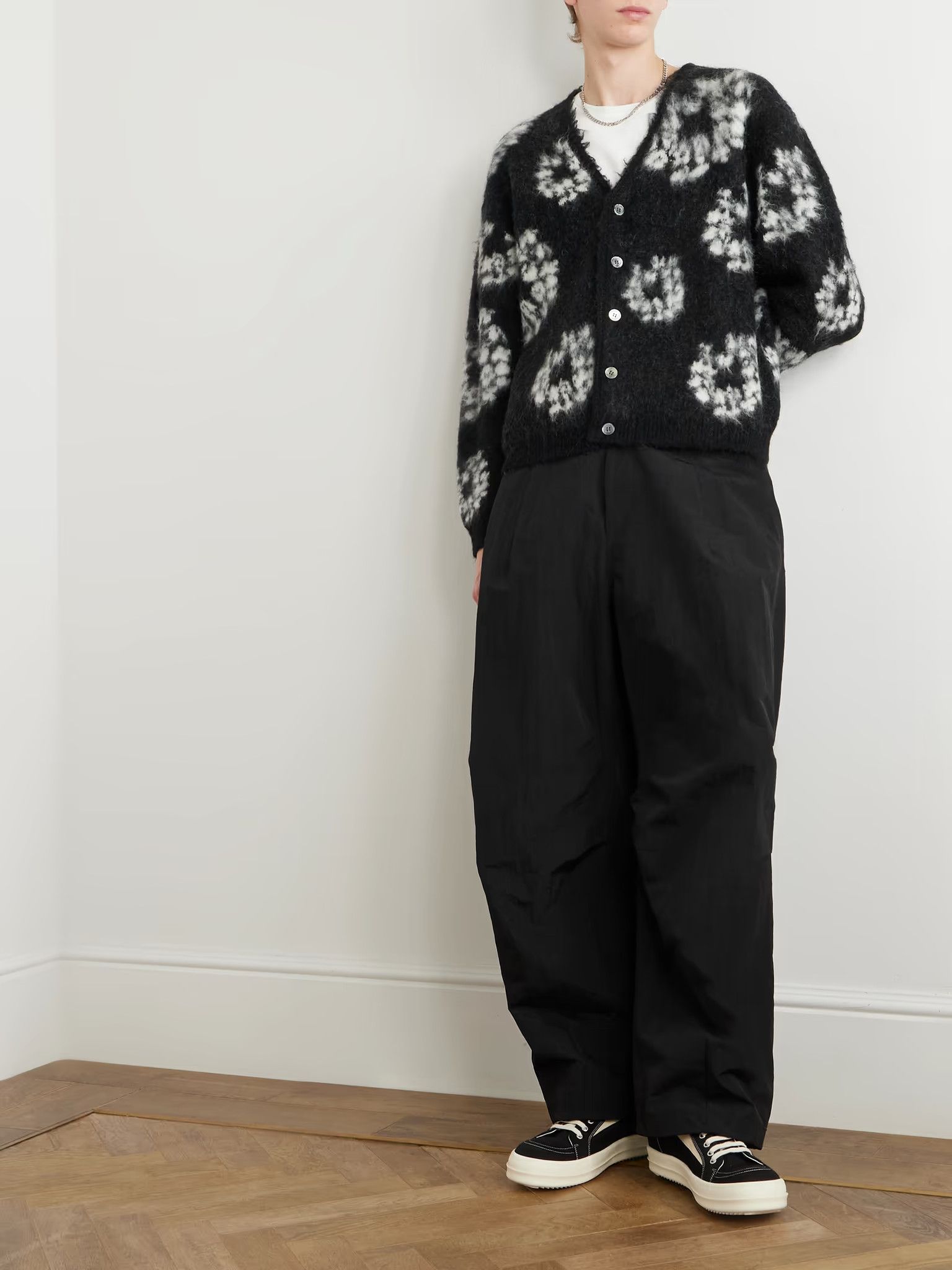 DENIM TEARS × Saint Michael o1mle0326 Cardigan in Black Size US XL / EU 56 / 4 - 2 Thumbnail