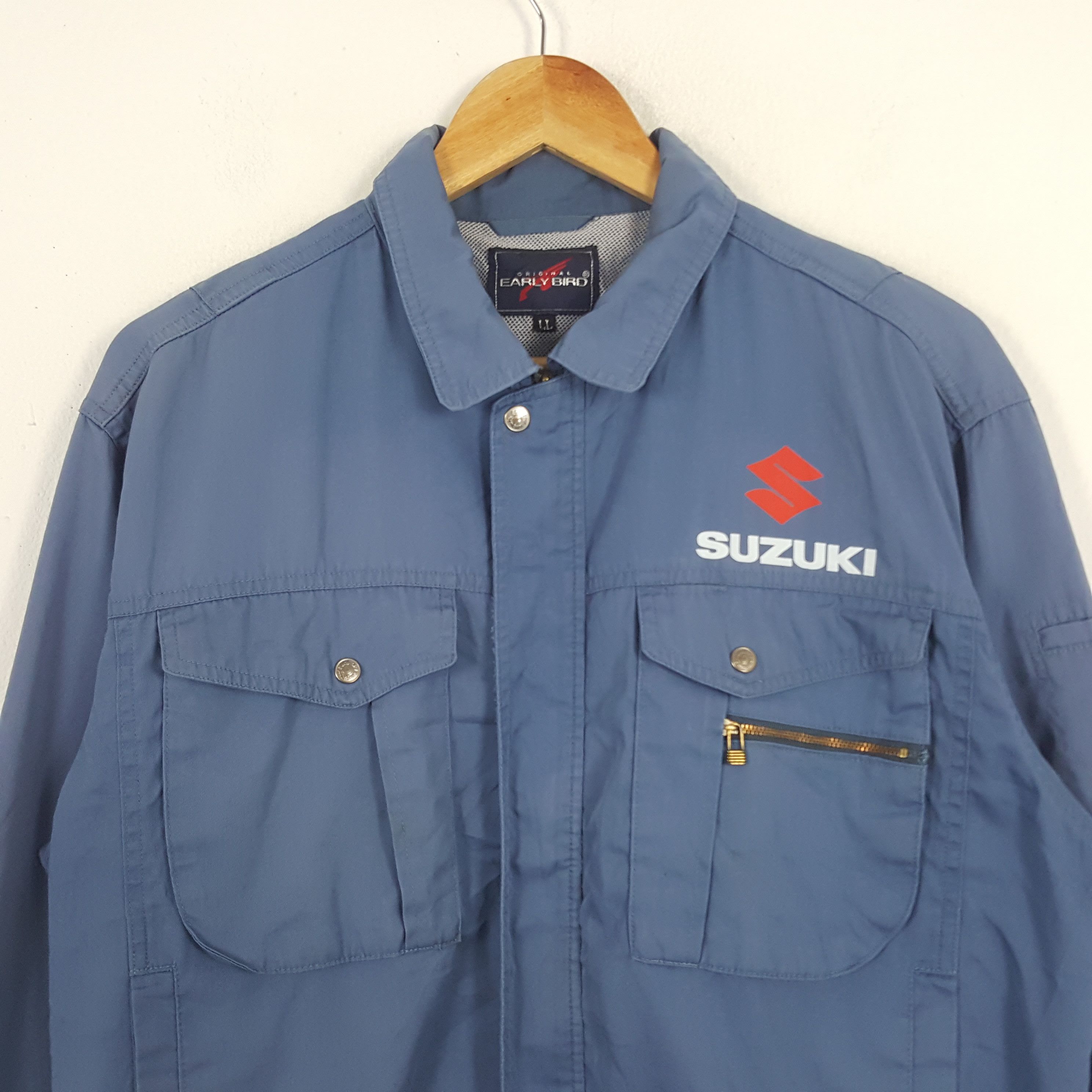Japanese Brand × Vintage Vintage Suzuki Japanese Motorsports Racing Custom Jacket Size US L / EU 52-54 / 3 - 4 Thumbnail