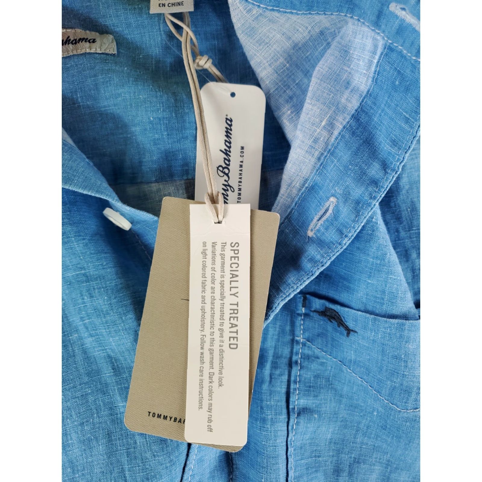 Tommy Bahama Tommy Bahama 100% Linen Destination Breezer Button Up Shirt Blue Mens S NWT Shirt Size US S / EU 44-46 / 1 - 5 Thumbnail