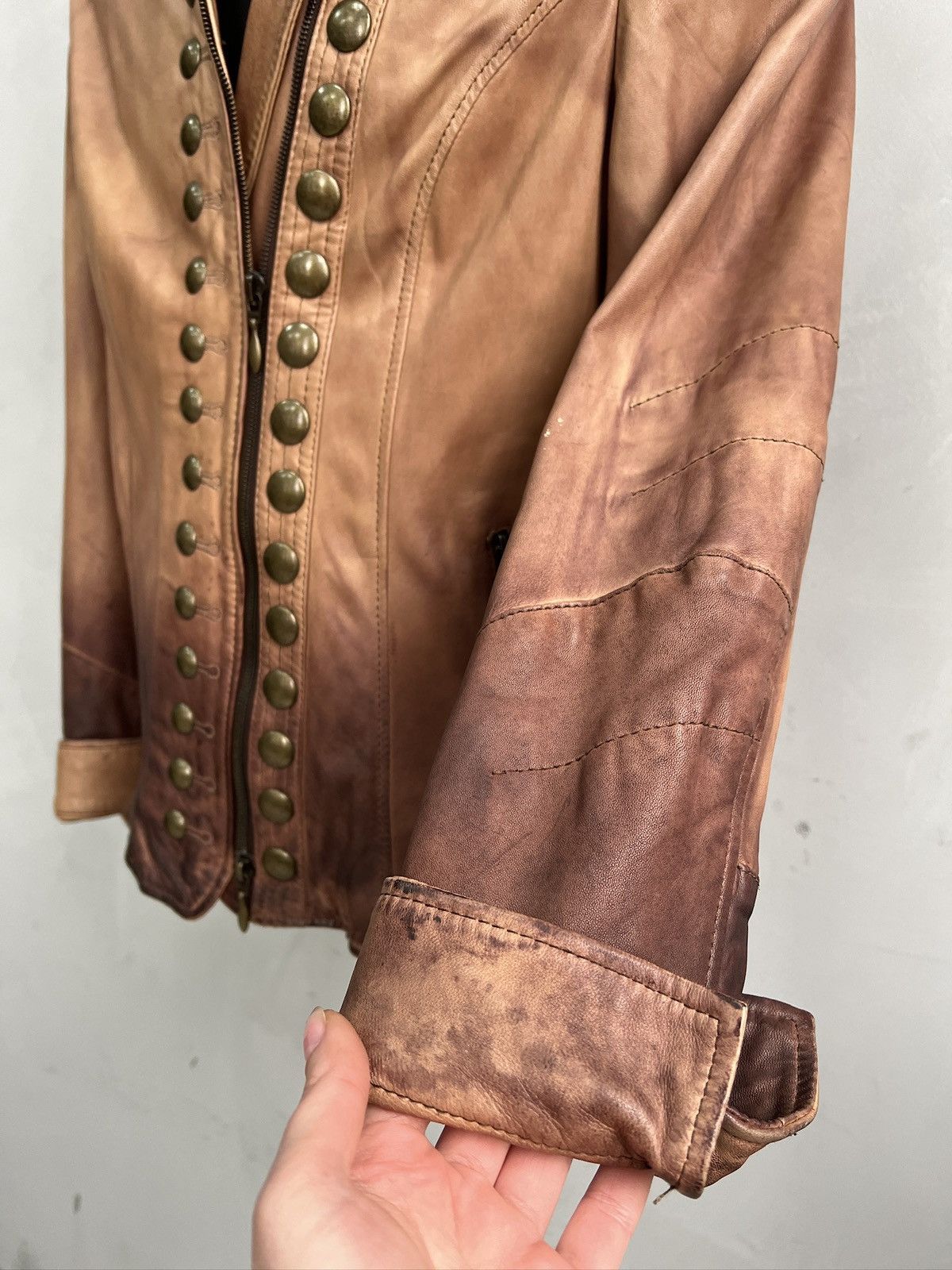 If Six Was Nine Hysteric glamour style leather biker napoleon jacket y2k Size US M / EU 48-50 / 2 - 4 Thumbnail