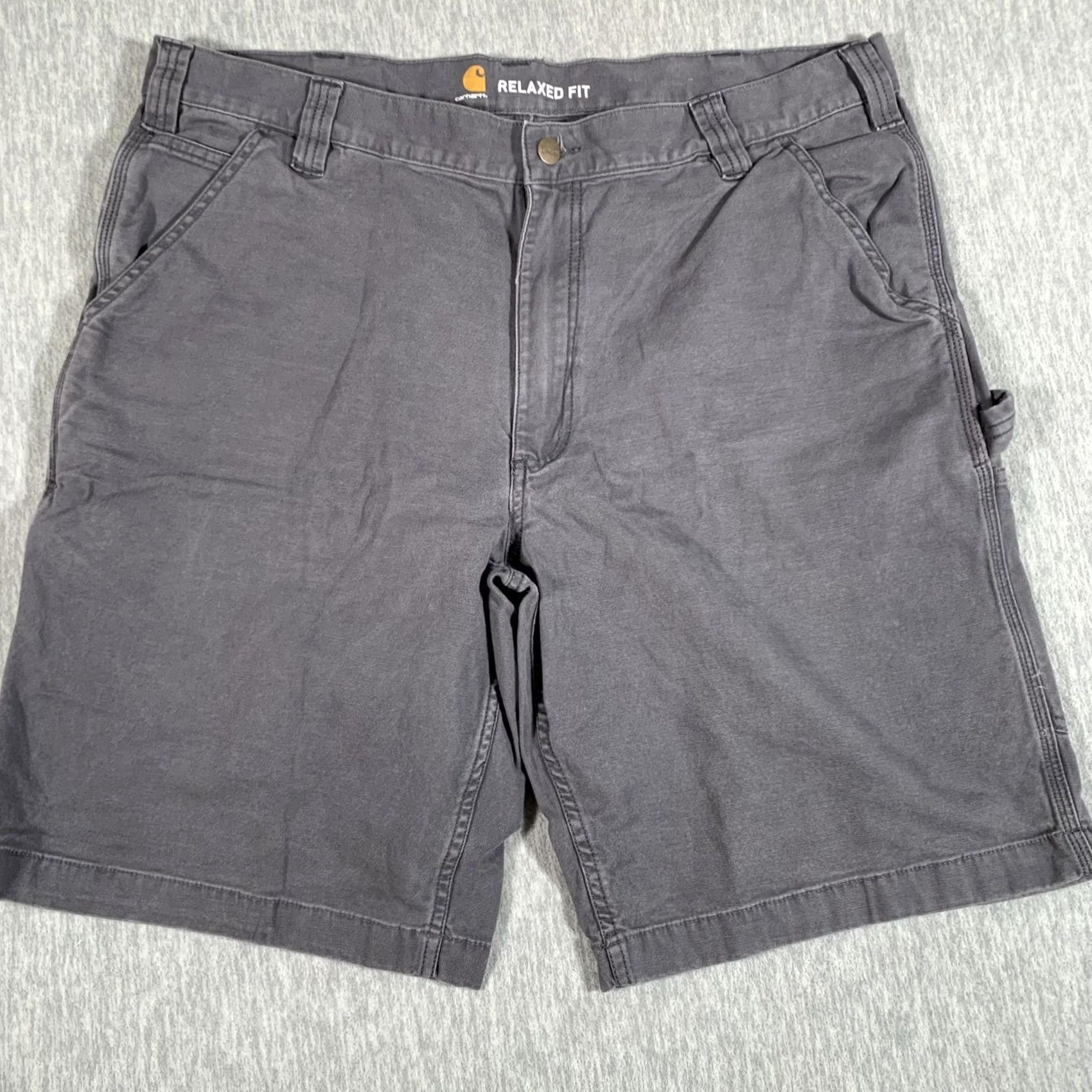 Carhartt Carhartt Cargo Shorts Mens 40 Gray Relaxed Fit Canvas Work Utility Stretch Cargo Shorts Mens 40 Gray Relaxed Fit Canvas Workwear Size US 40 / EU 56 - 3 Thumbnail