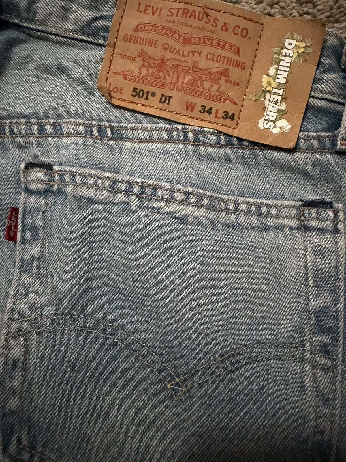 DENIM TEARS × Levi's Denim Tears Size US 34 / EU 50 - 9 Thumbnail