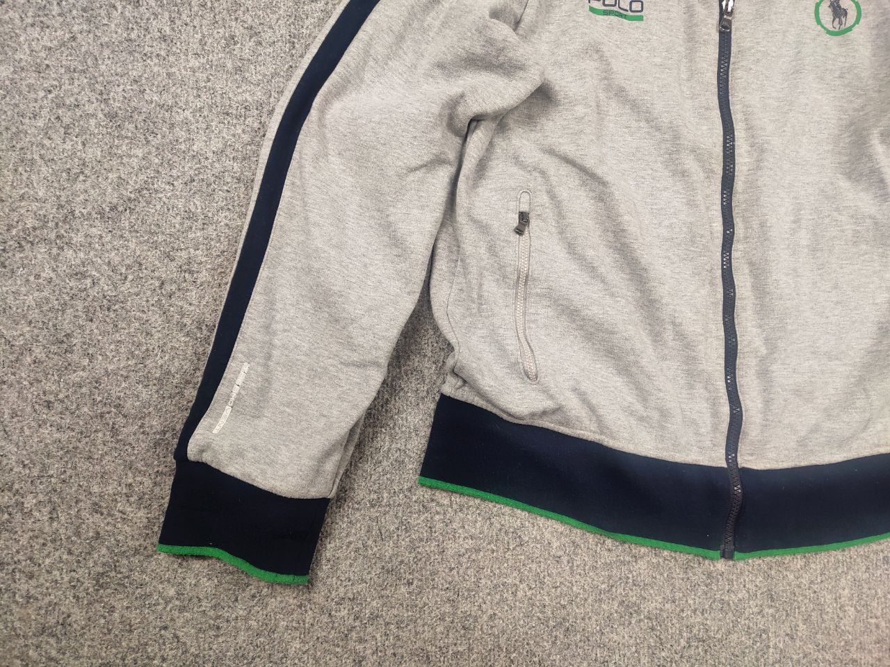 Polo Ralph Lauren Polo Sport Ralph Lauren Vintage Gray Logo Zip Track Jacket Size US L / EU 52-54 / 3 - 9 Thumbnail