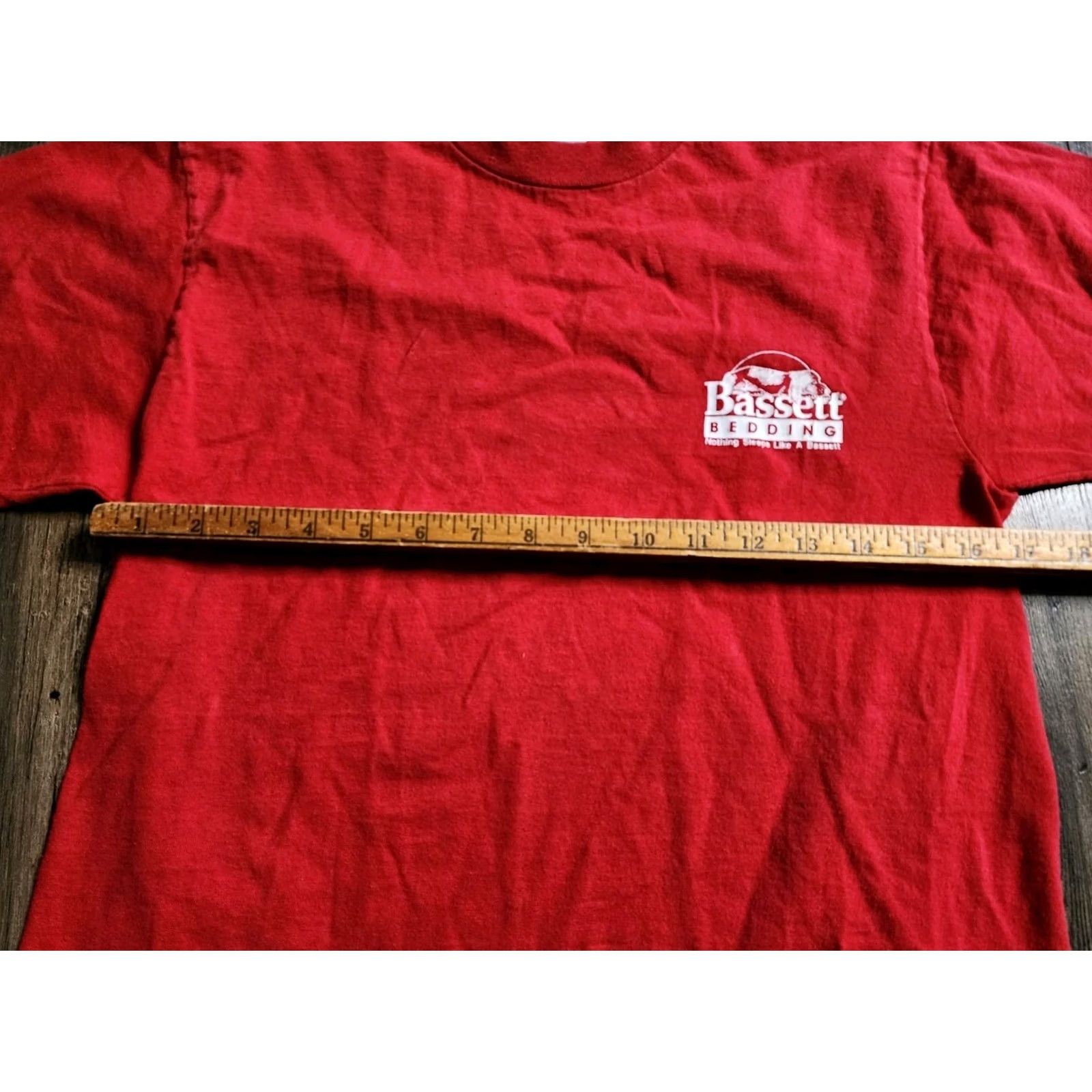 Jerzees VINTAGE Bassett Logo T Shirt Mens M 1990s Red Cotton Short Sleeve Jerzees Size US M / EU 48-50 / 2 - 5 Thumbnail