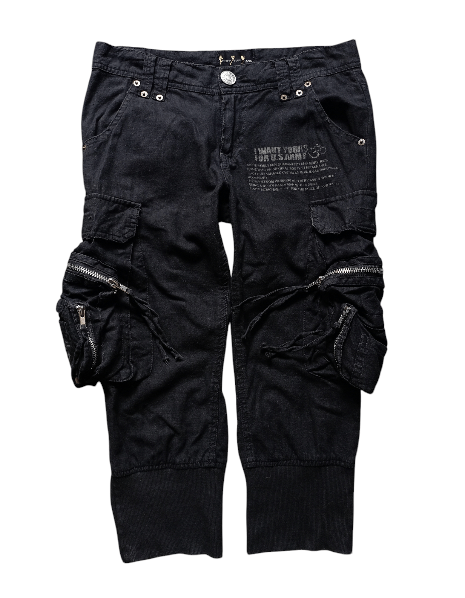 If Six Was Nine × Japanese Brand × KMRii Booty Trap jeans black pants style kmrii ifsixwasnine Size 30" / US 8 / IT 44 - 1 Thumbnail