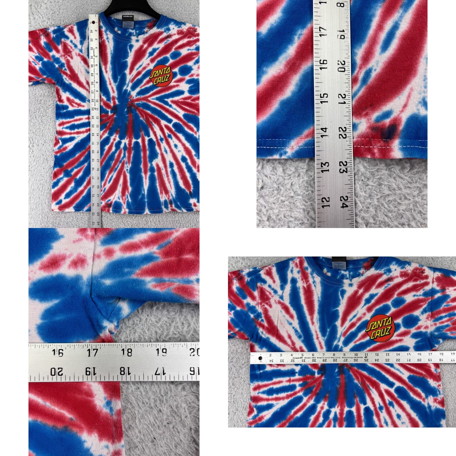 Vintage Santa Cruz Shirt Women Large Red White Blue Tie Dye USA Skate Skateboard Crew Shirt Women M Red Santa Cruz Tie Dye USA Skateboard Crew Size M / US 6-8 / IT 42-44 - 9 Thumbnail