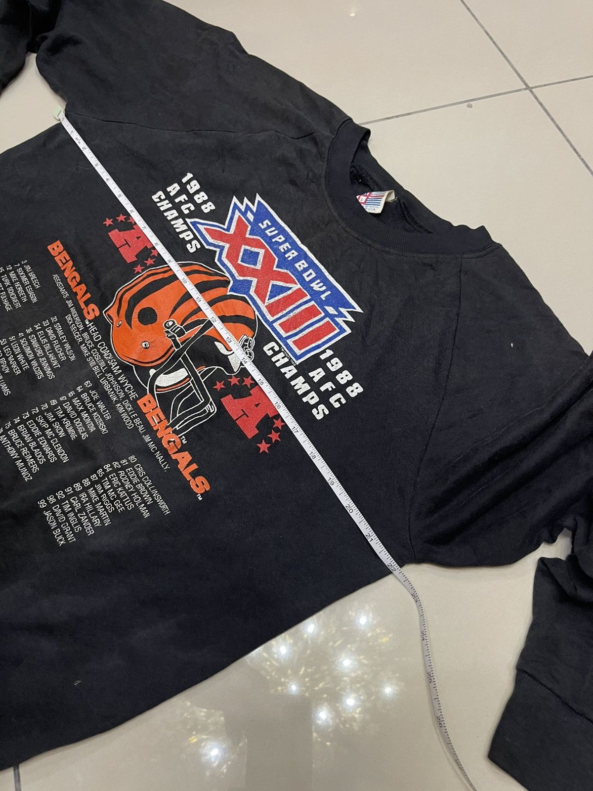 Vintage SUPER BOWL XXII 1988 AFC CHAMPS BENGALS PULLOVER SWEATER Size US L / EU 52-54 / 3 - 4 Thumbnail