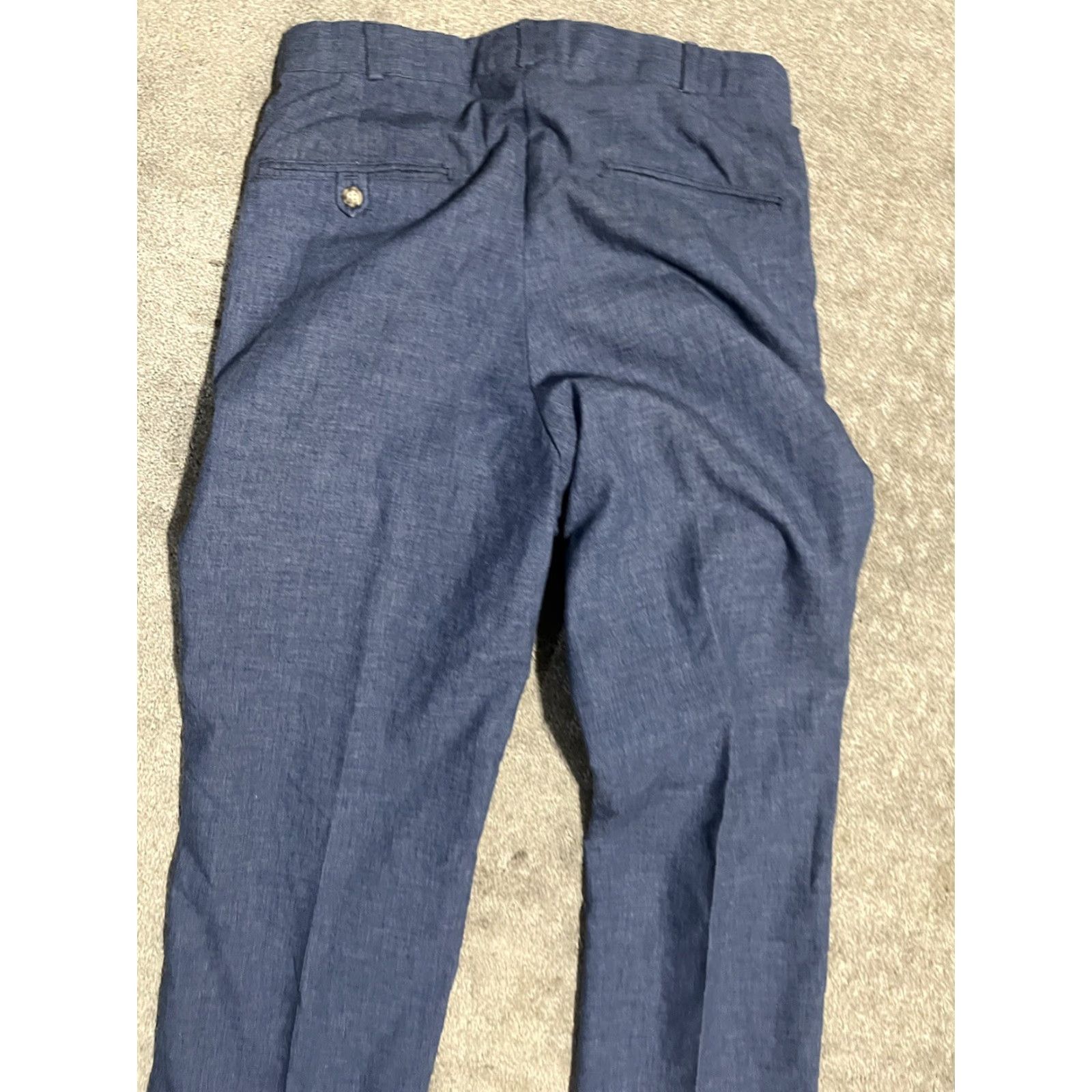 Lands' End VINTAGE Lands' End Pants Mens 30 Blue Pleated Chino Cotton Polyester Shirt Size US 30 / EU 46 - 4 Thumbnail