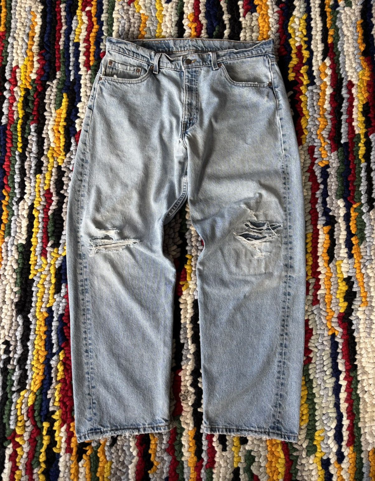 Levi's Vintage Clothing Vintage Trashed Levis Light Wash Size US 36 / EU 52 - 1 Thumbnail