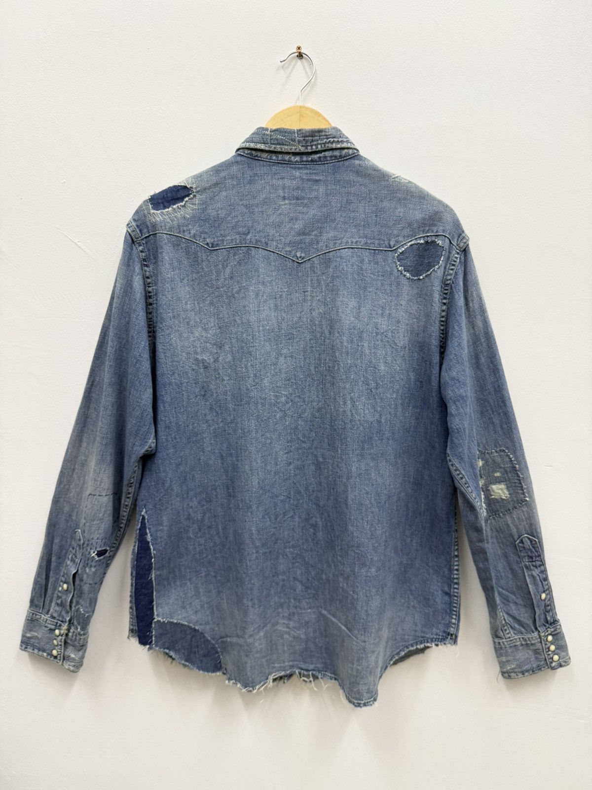 RRL Ralph Lauren Ralph Lauren RRL Distressed Cowboy Shirt Size US L / EU 52-54 / 3 - 15 Thumbnail