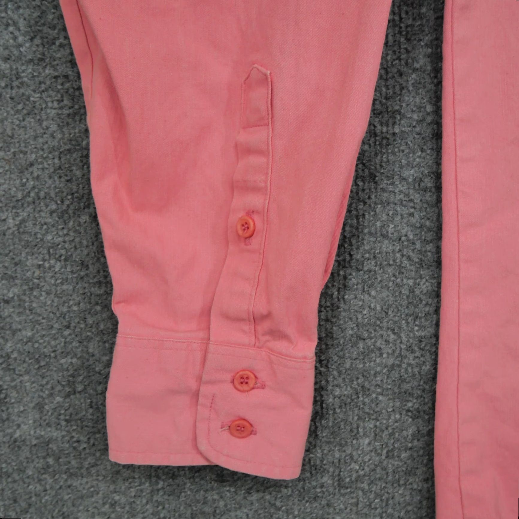 Wrangler VINTAGE Wrangler Shirt Mens 17.5 35 Pink Button Up Brush Popper Canvas Adult 90s Size US XXL / EU 58 / 5 - 3 Thumbnail