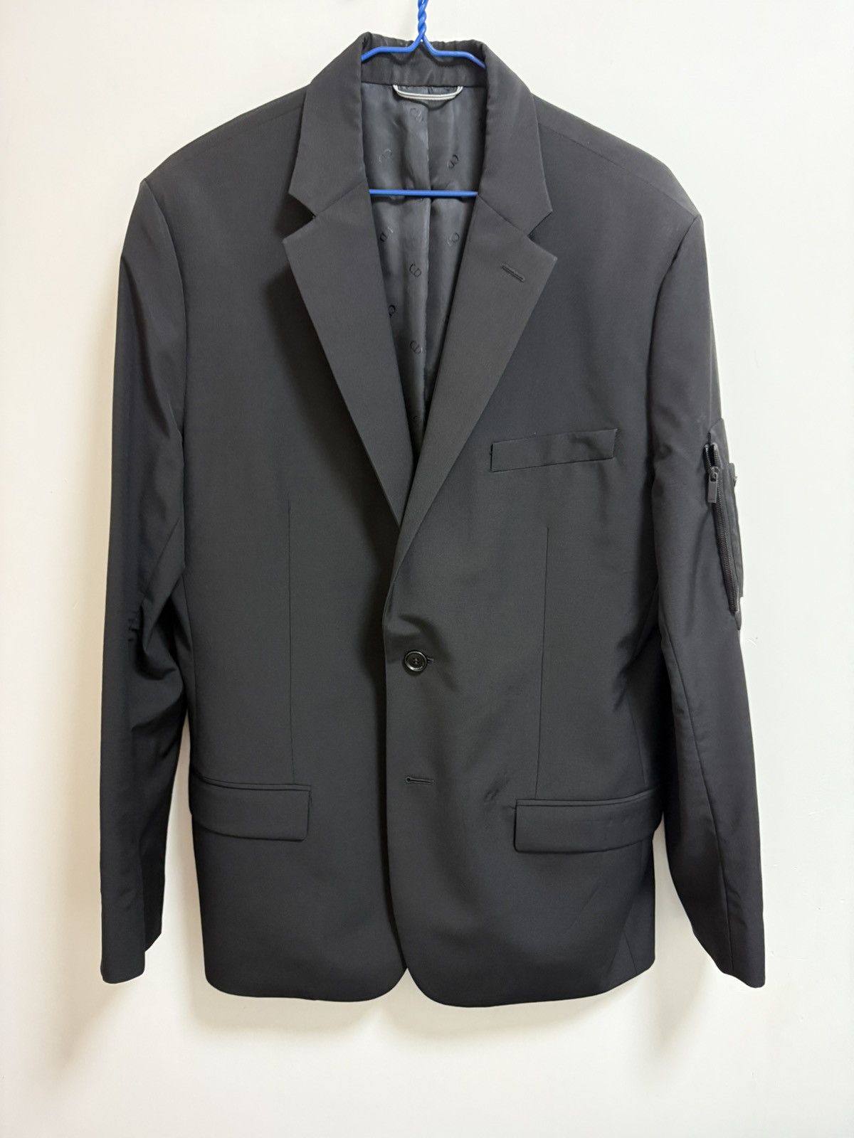 Dior Dior black wool saddle blazer jacket 50 Size 50S - 2 Thumbnail