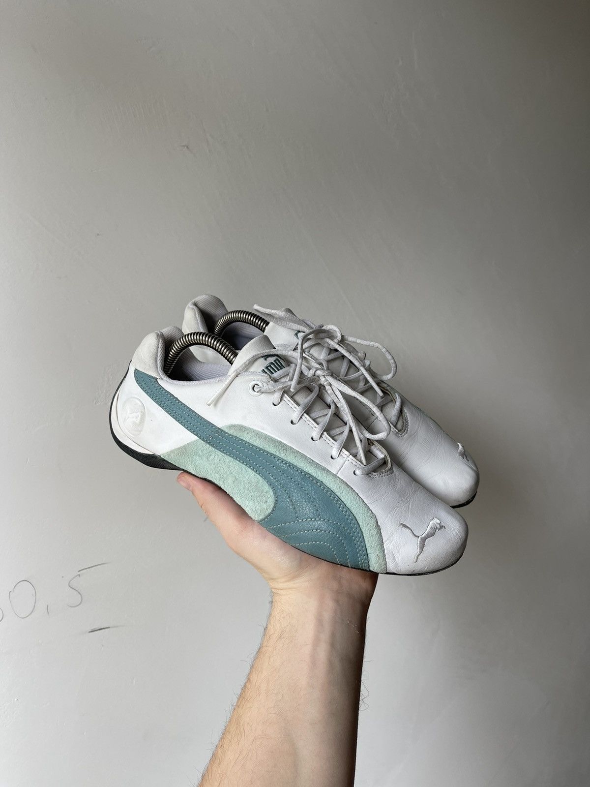 Puma × Vintage vintage puma speed cat racing sneakers sz 7 white/blue woman Size US 7 / IT 37 - 1 Thumbnail