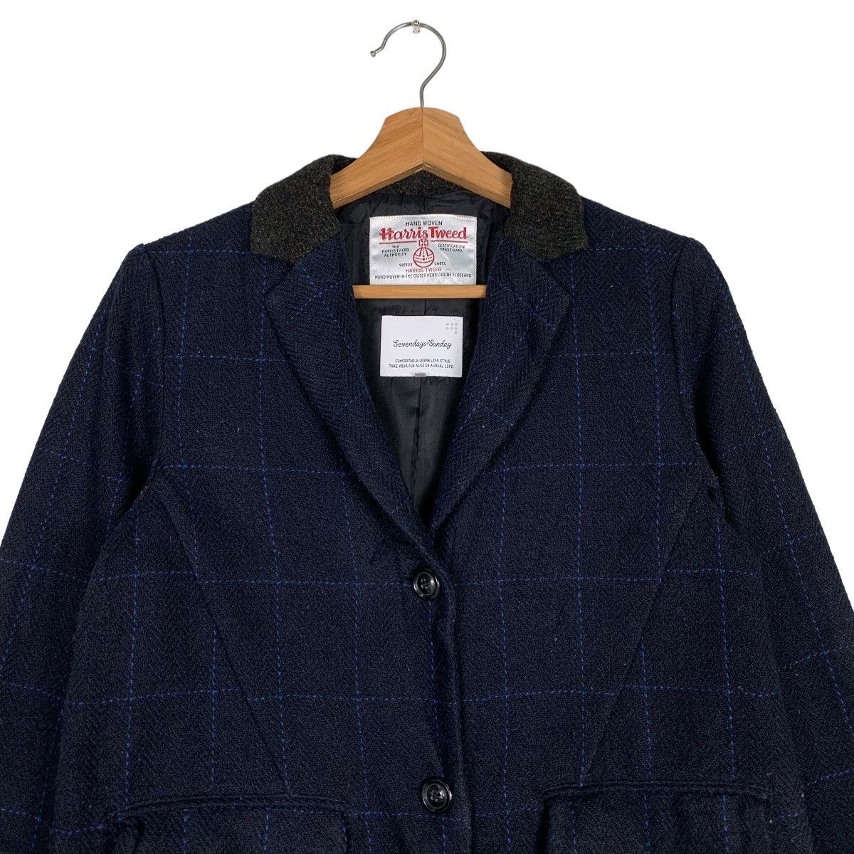 Harris Tweed SEVENDAYS-SUNDAY HARRIS TWEED CHECKED COAT #0197-C10 Size US M / EU 48-50 / 2 - 3 Thumbnail
