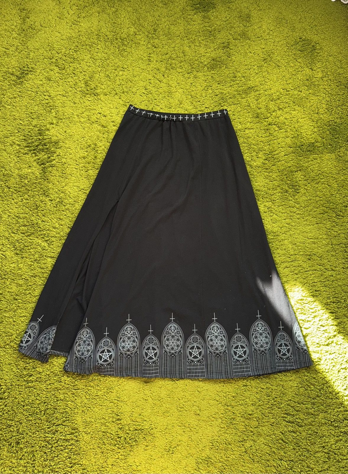 Avant Toi Gothicana avant garde church logo maxi skirt Y2K Size 32" / US 10 / IT 46 - 7 Thumbnail